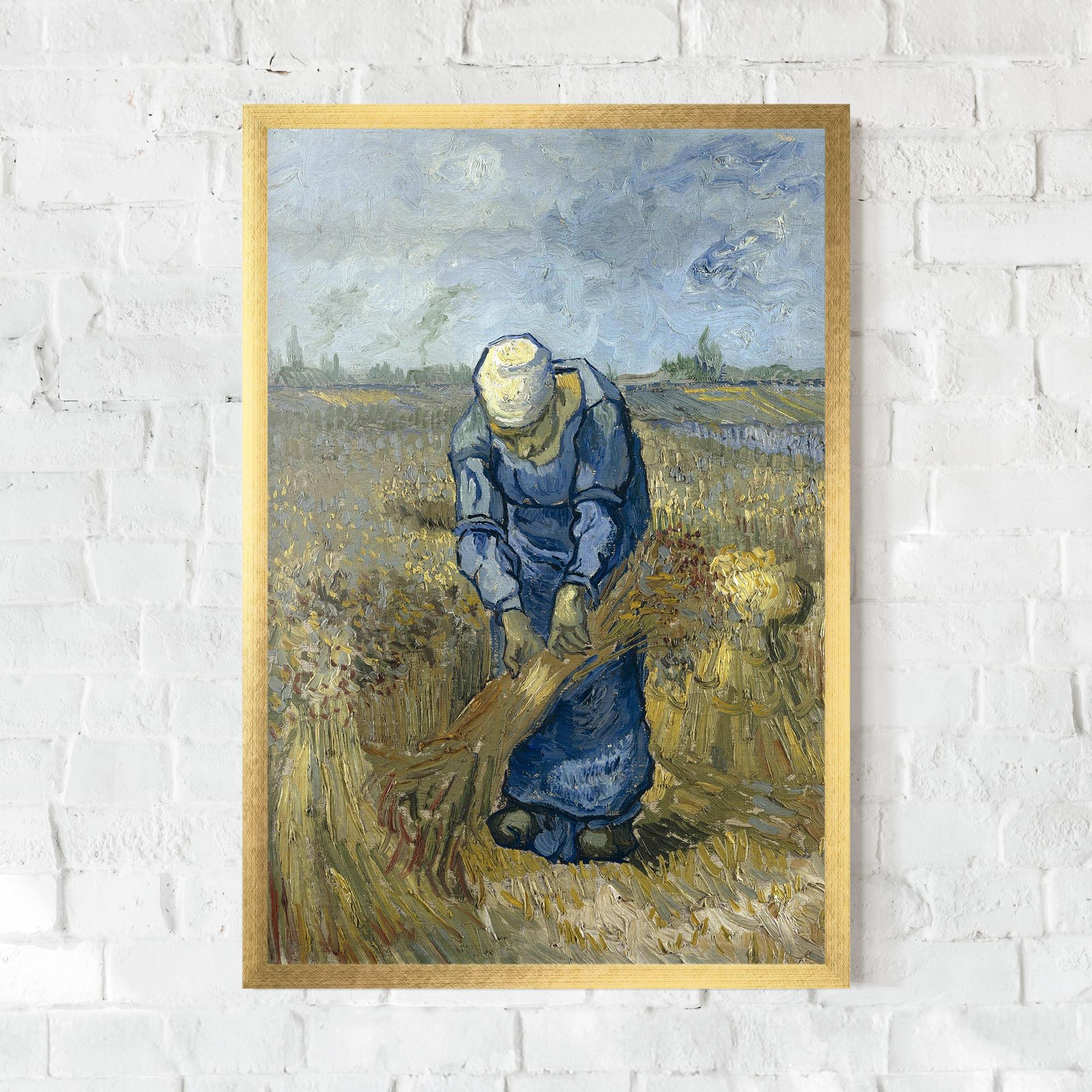 Poster Înrămat Woman Sheaves mockup 0