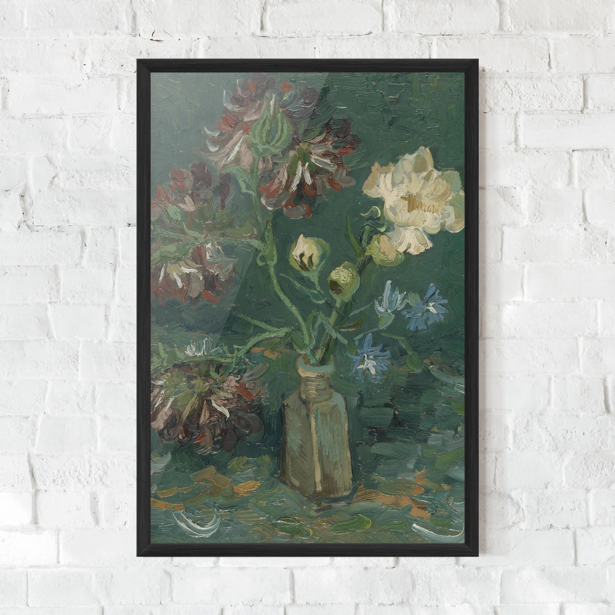 Poster Înrămat Flesje Met Pioenrozen mockup 0