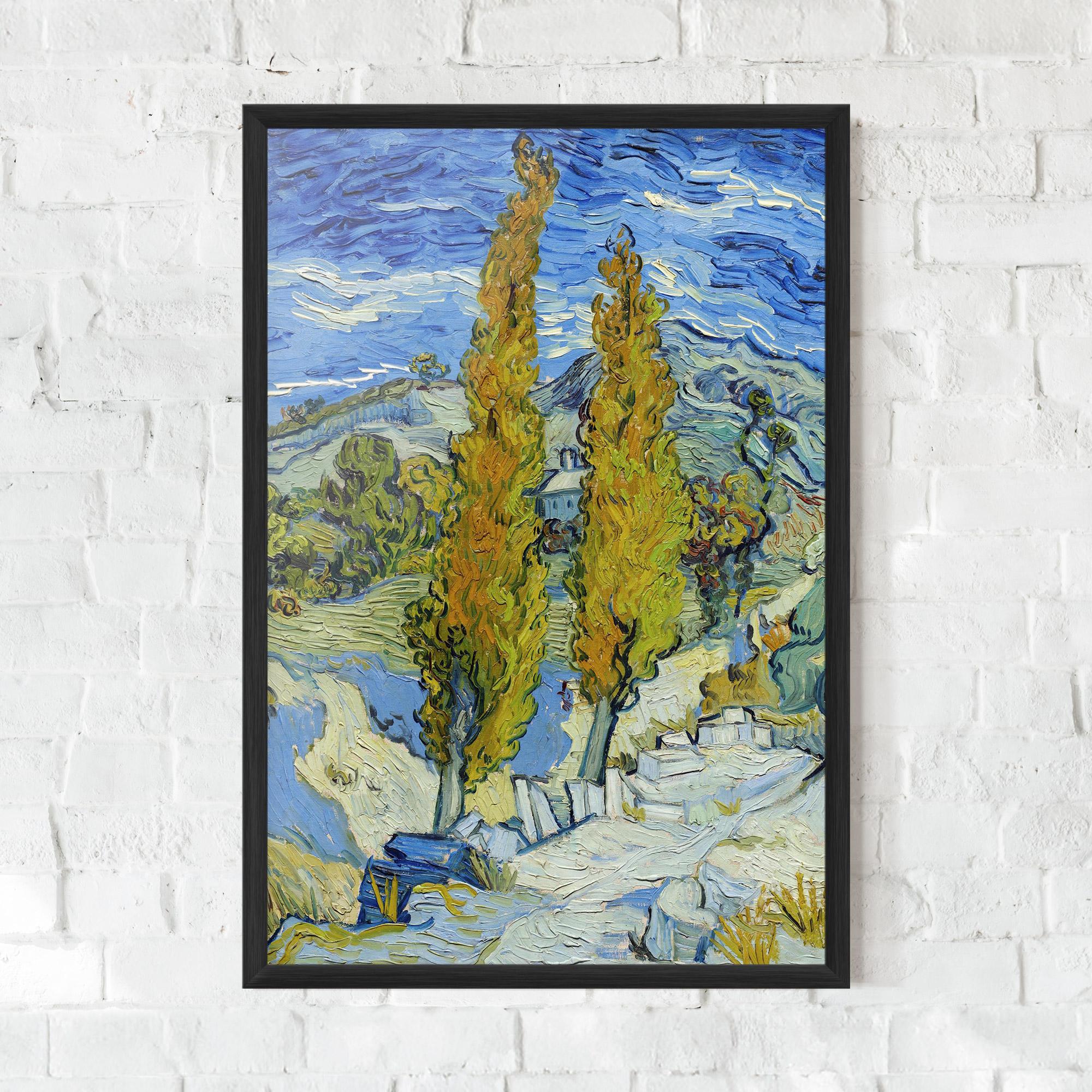 Poster Înrămat Poplars At Saint Remy mockup 0