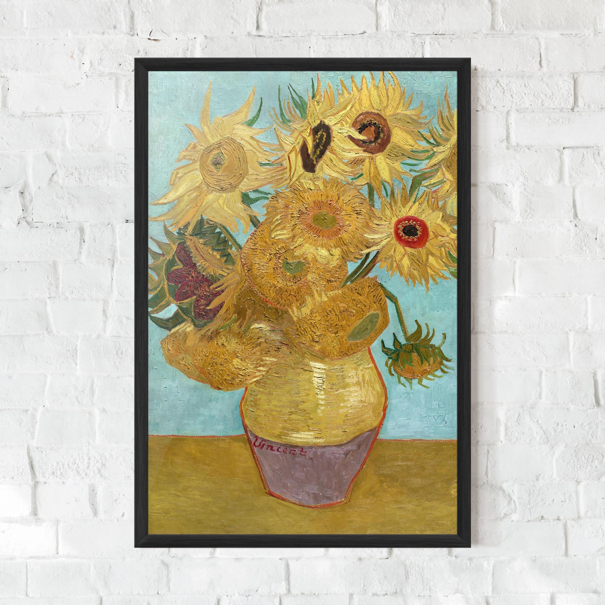 Poster Înrămat Twelve Sunflowers mockup 0