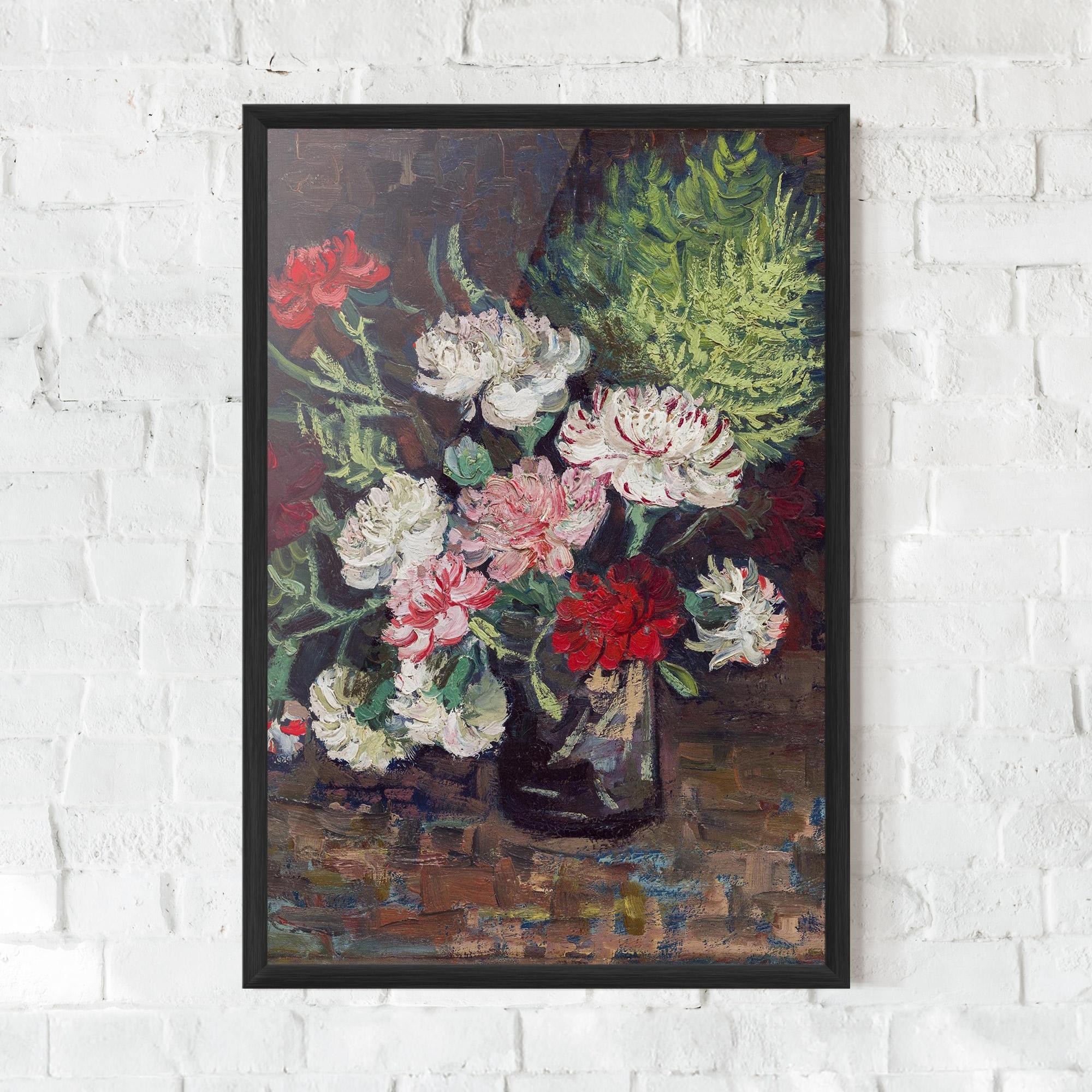 Poster Înrămat Vase With Carnations mockup 0