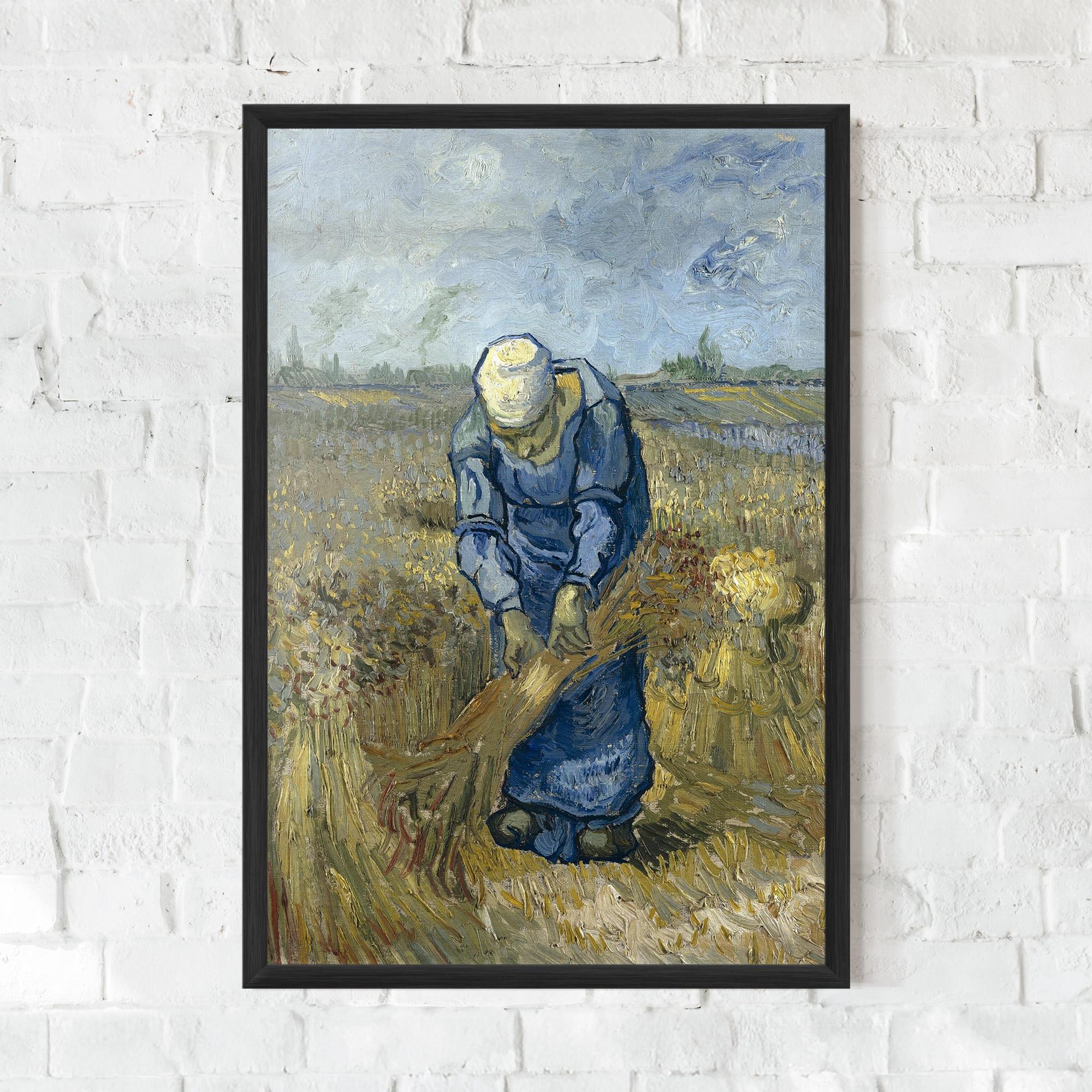 Poster Înrămat Woman Sheaves mockup 0