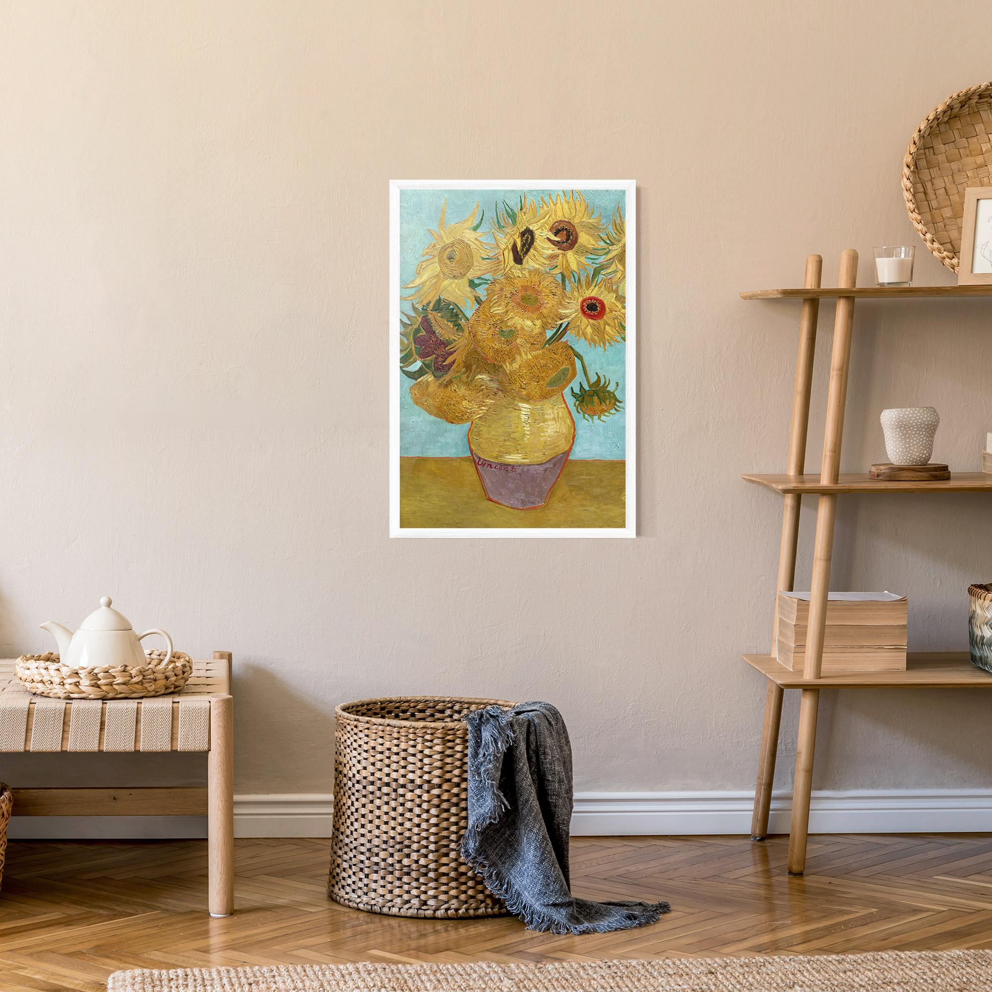 Poster Înrămat Twelve Sunflowers mockup 9