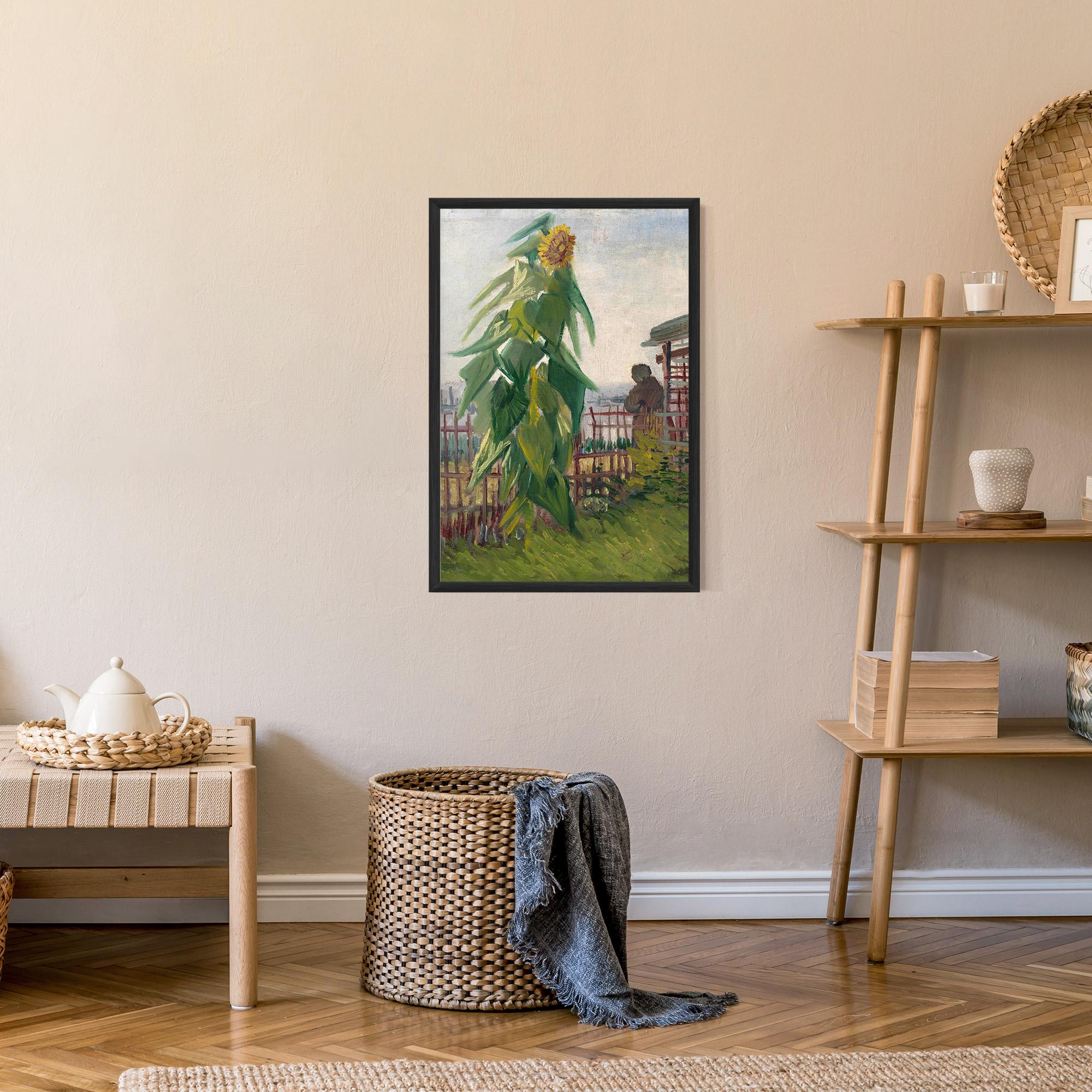 Poster Înrămat Allotment With Sunflower mockup 9