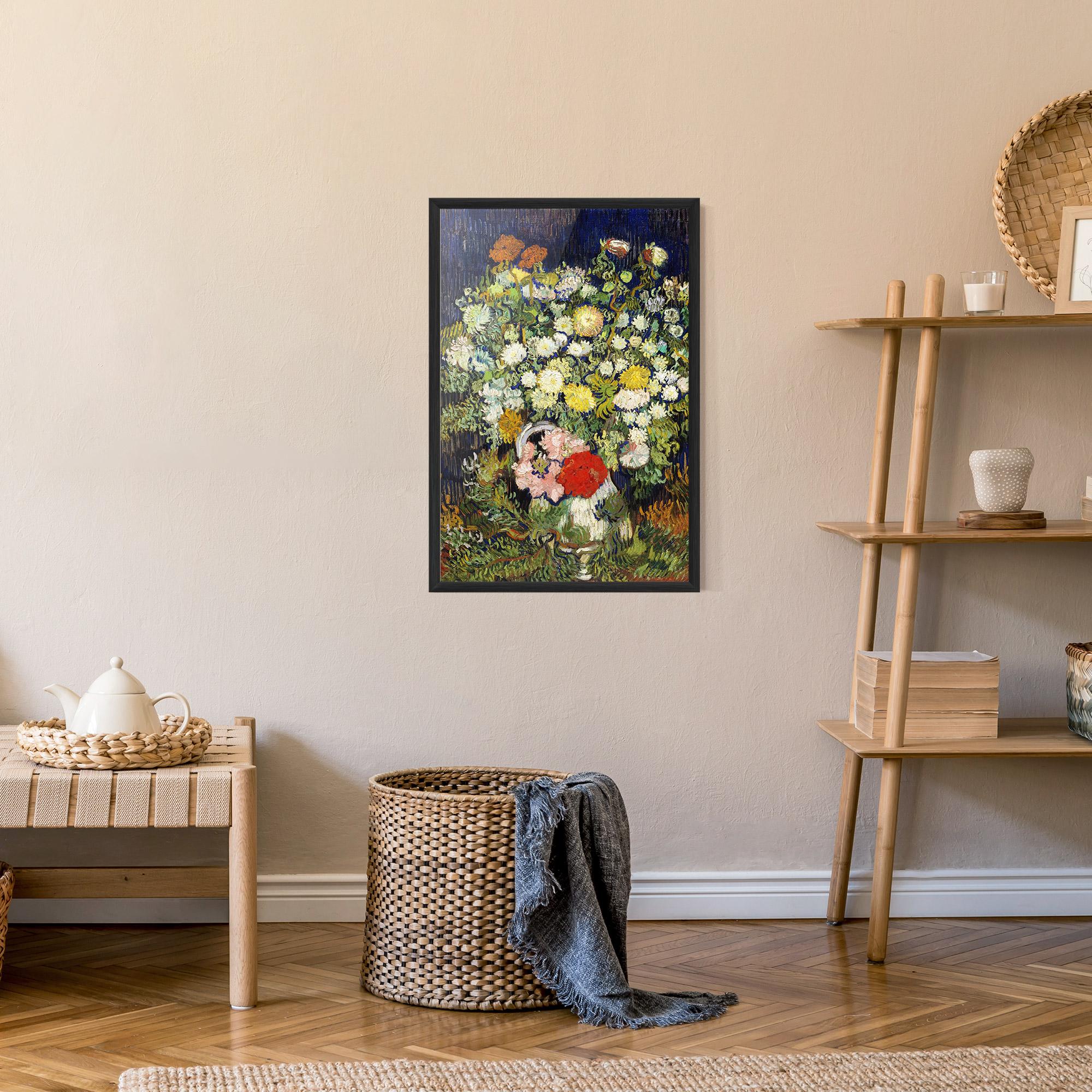 Poster Înrămat Flowers Van Gogh mockup 9