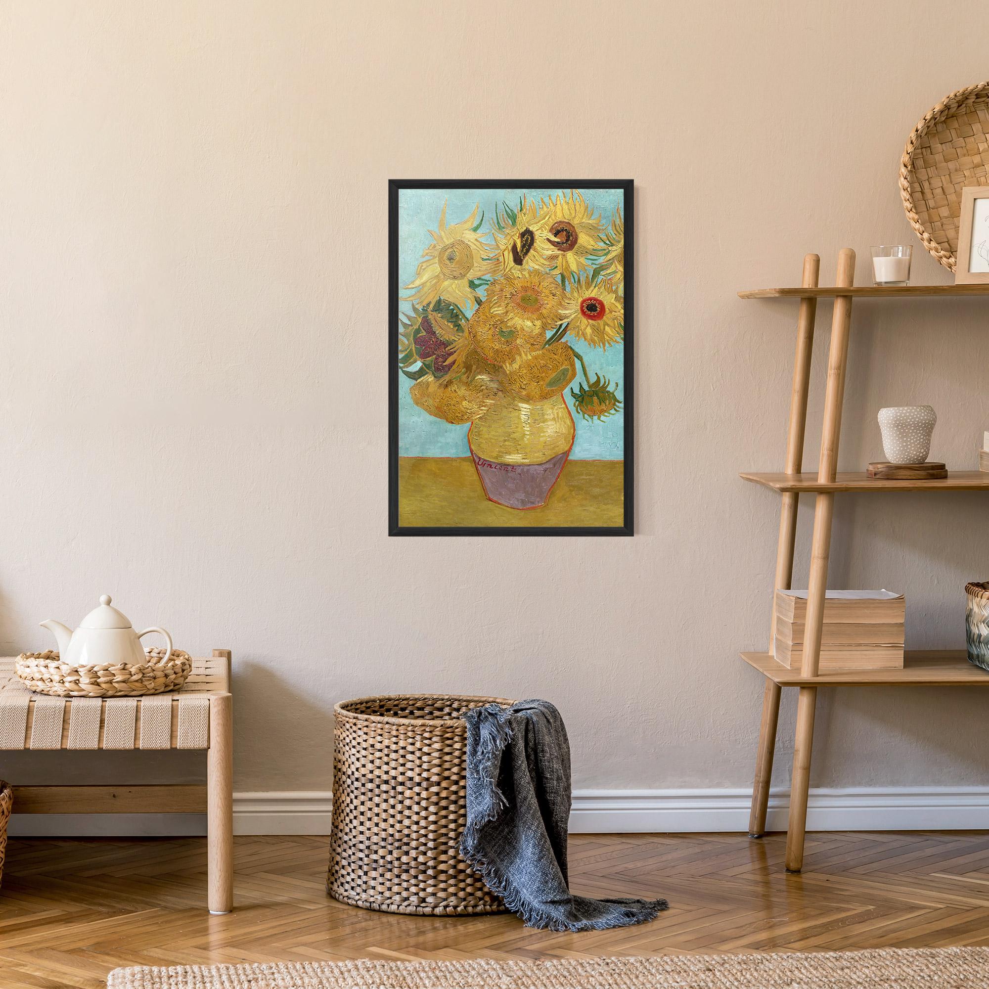 Poster Înrămat Twelve Sunflowers mockup 9
