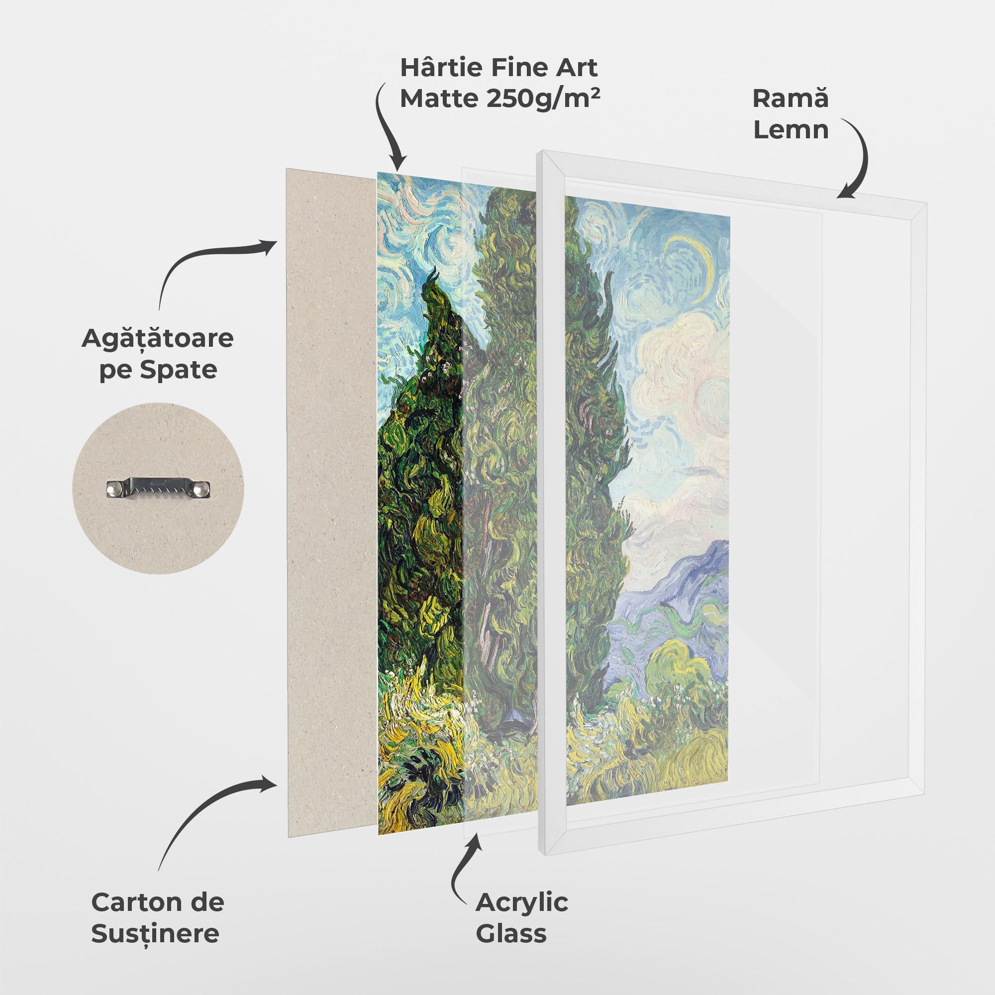 Poster Înrămat Cypresses mockup 1