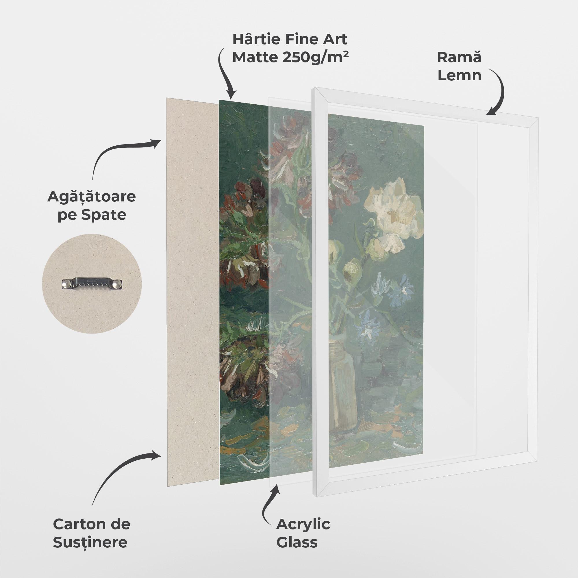 Poster Înrămat Flesje Met Pioenrozen mockup 1