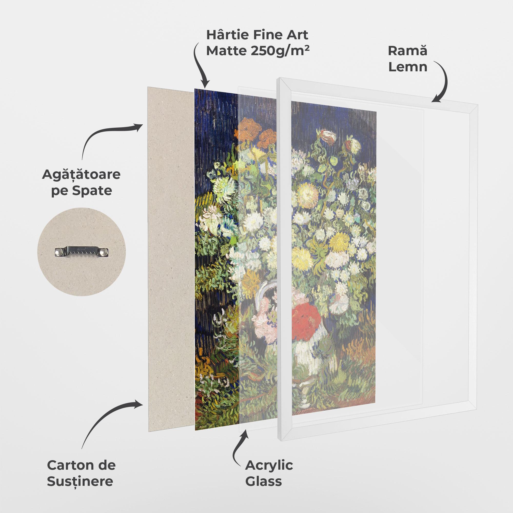 Poster Înrămat Flowers Van Gogh mockup 1
