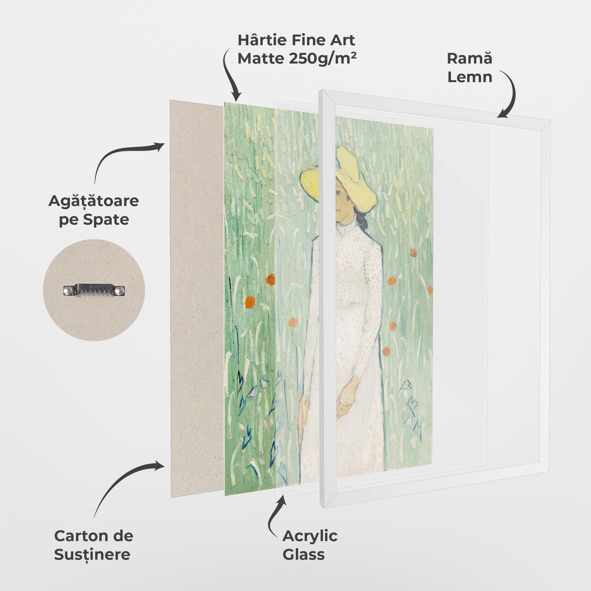 Poster Înrămat Girl In White mockup 1