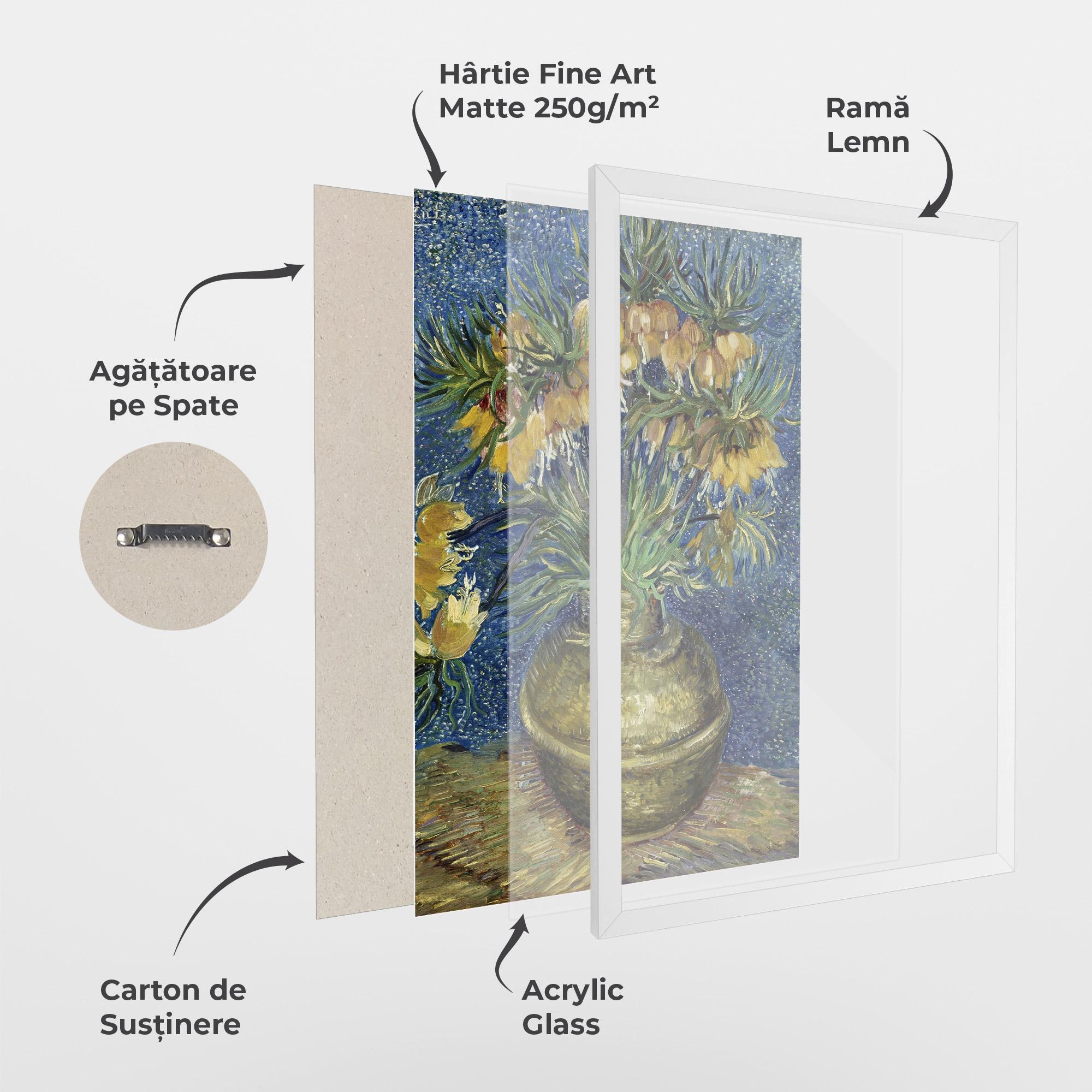 Poster Înrămat Imperial Fritillaries Art mockup 1