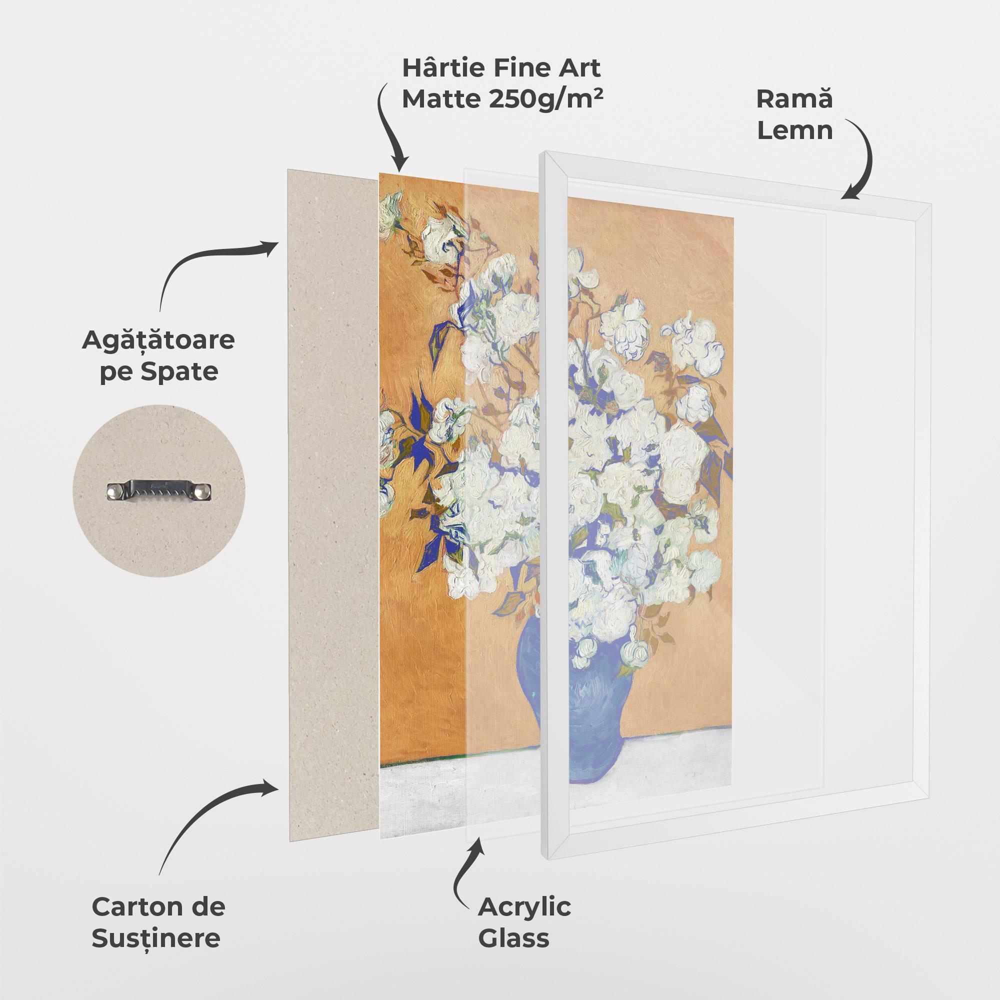 Poster Înrămat Roses Vintage Art mockup 1