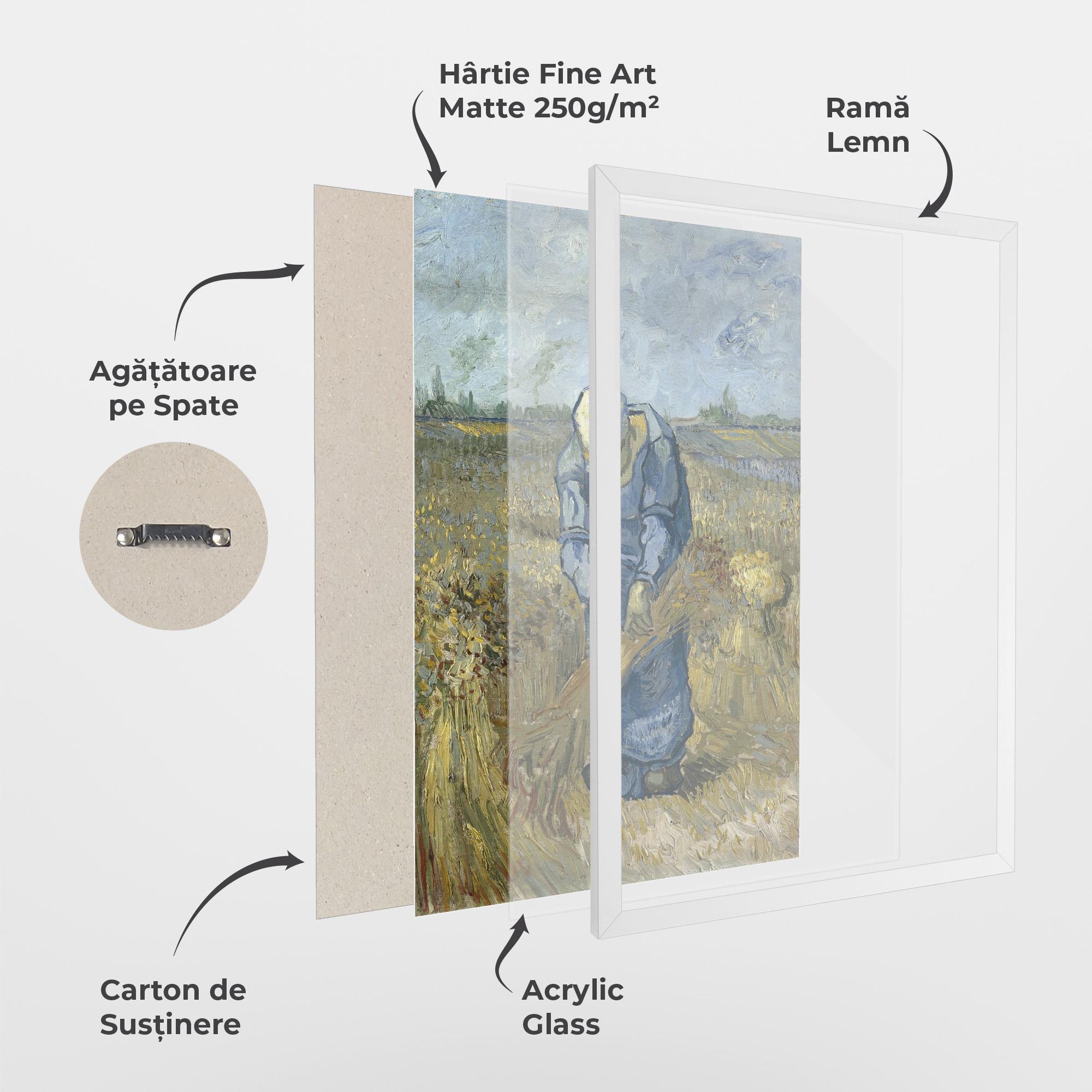 Poster Înrămat Woman Sheaves mockup 1