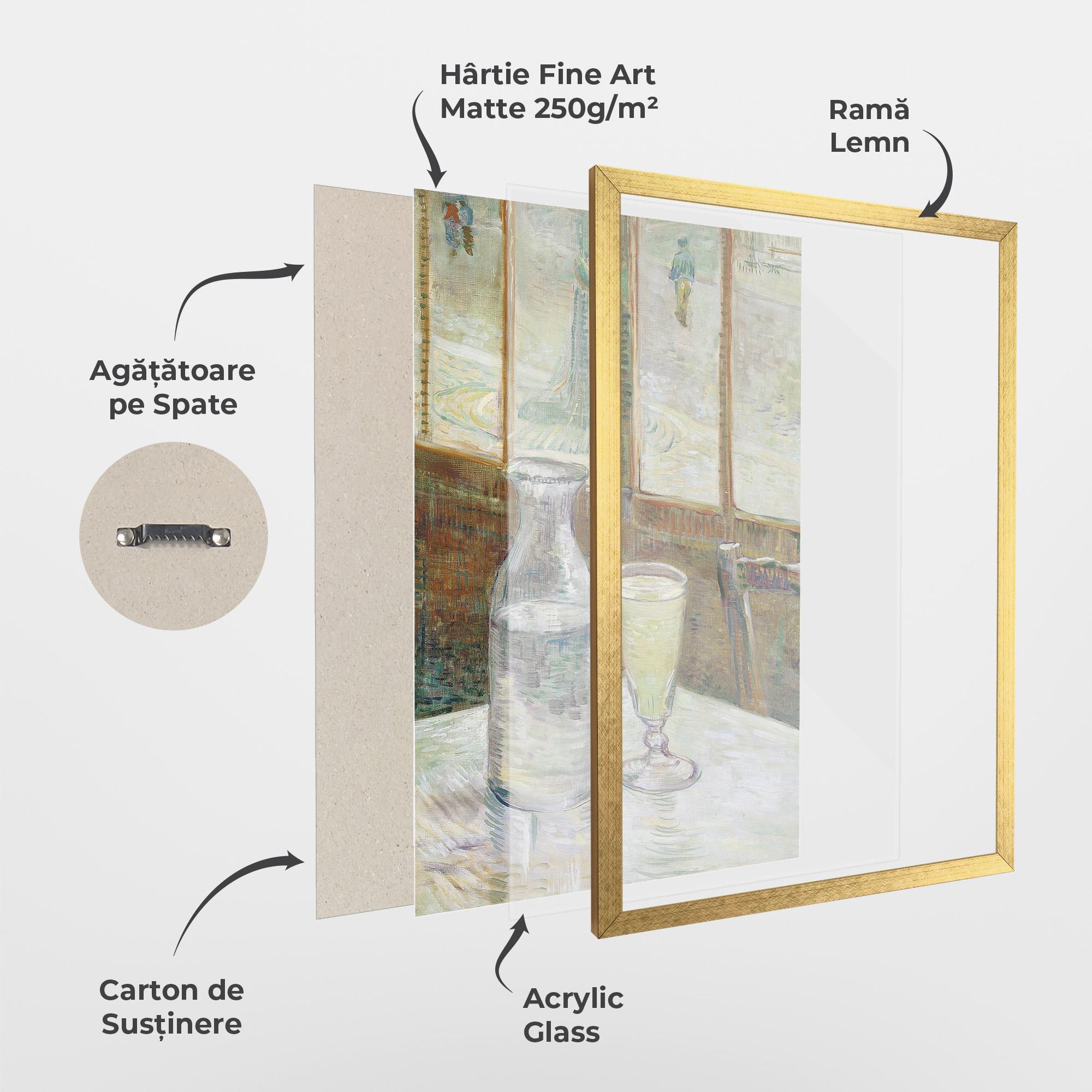 Poster Înrămat Cafetafel Met Absint mockup 1