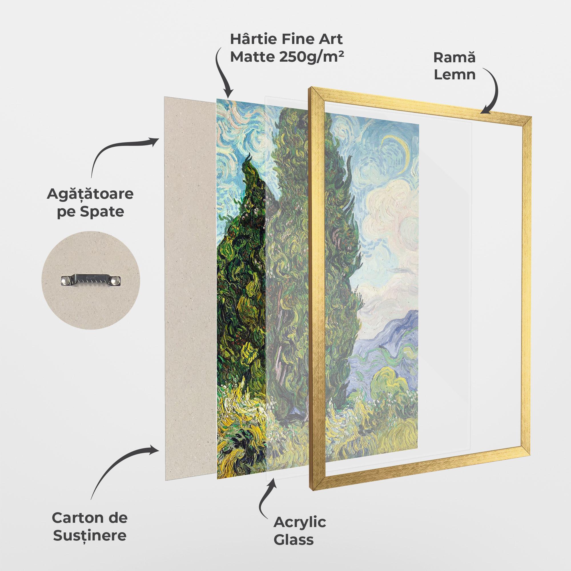 Poster Înrămat Cypresses mockup 1