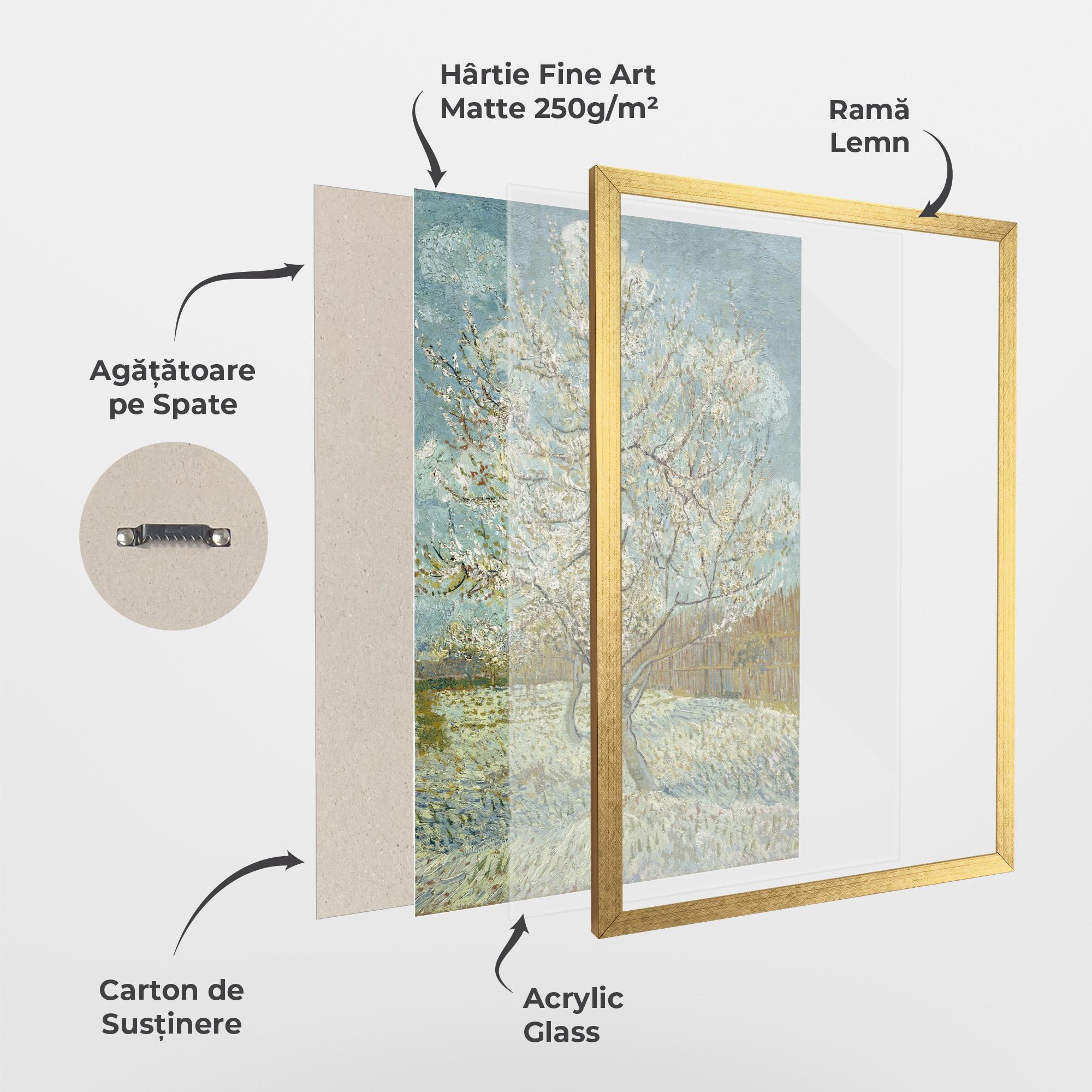 Poster Înrămat De Roze Perzikboom mockup 1