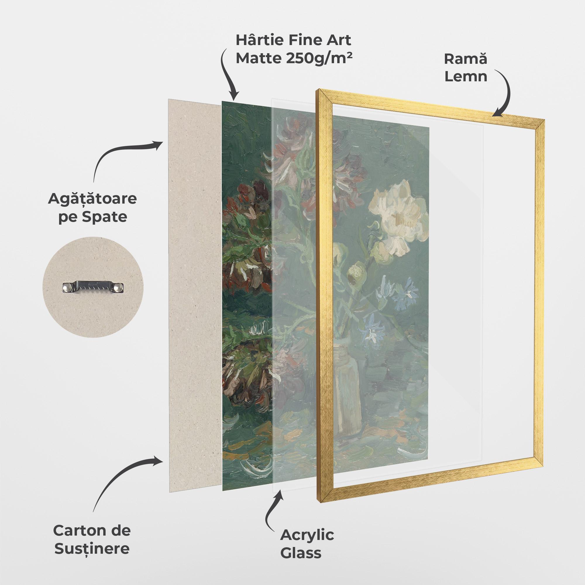 Poster Înrămat Flesje Met Pioenrozen mockup 1