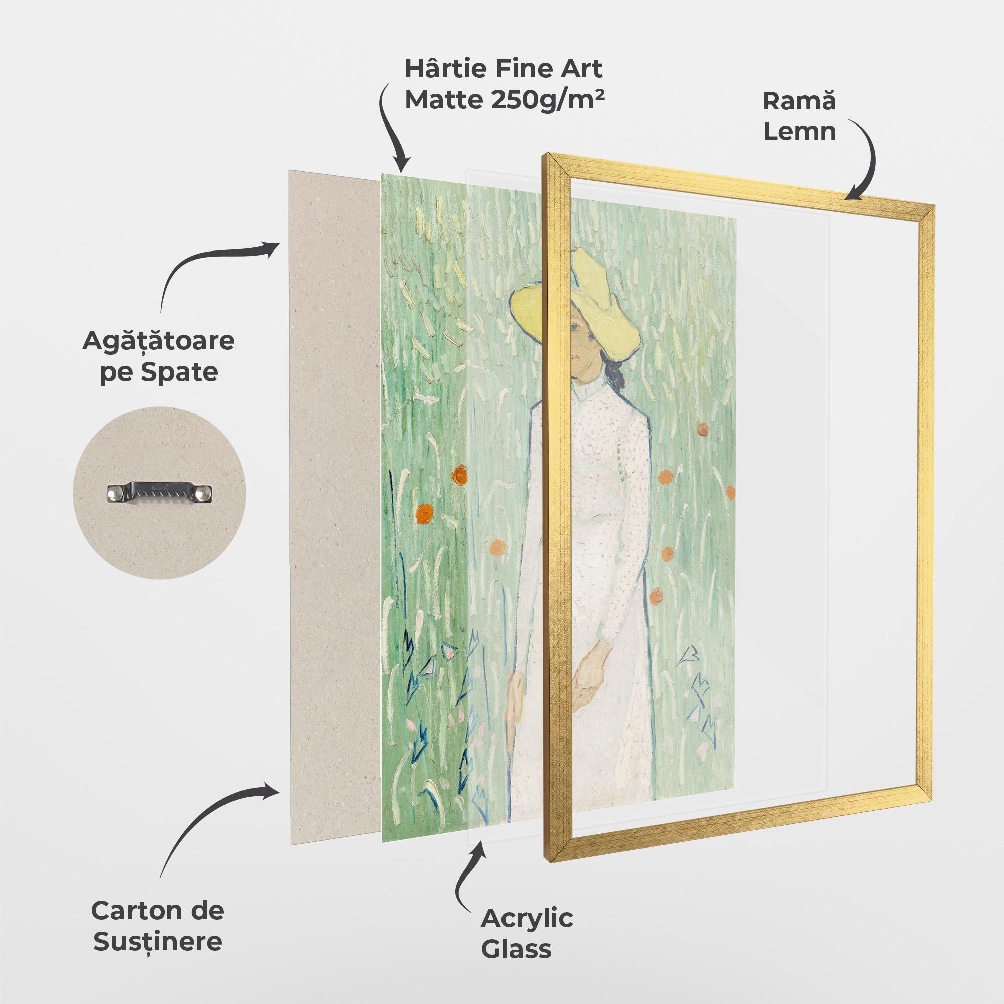 Poster Înrămat Girl In White mockup 1