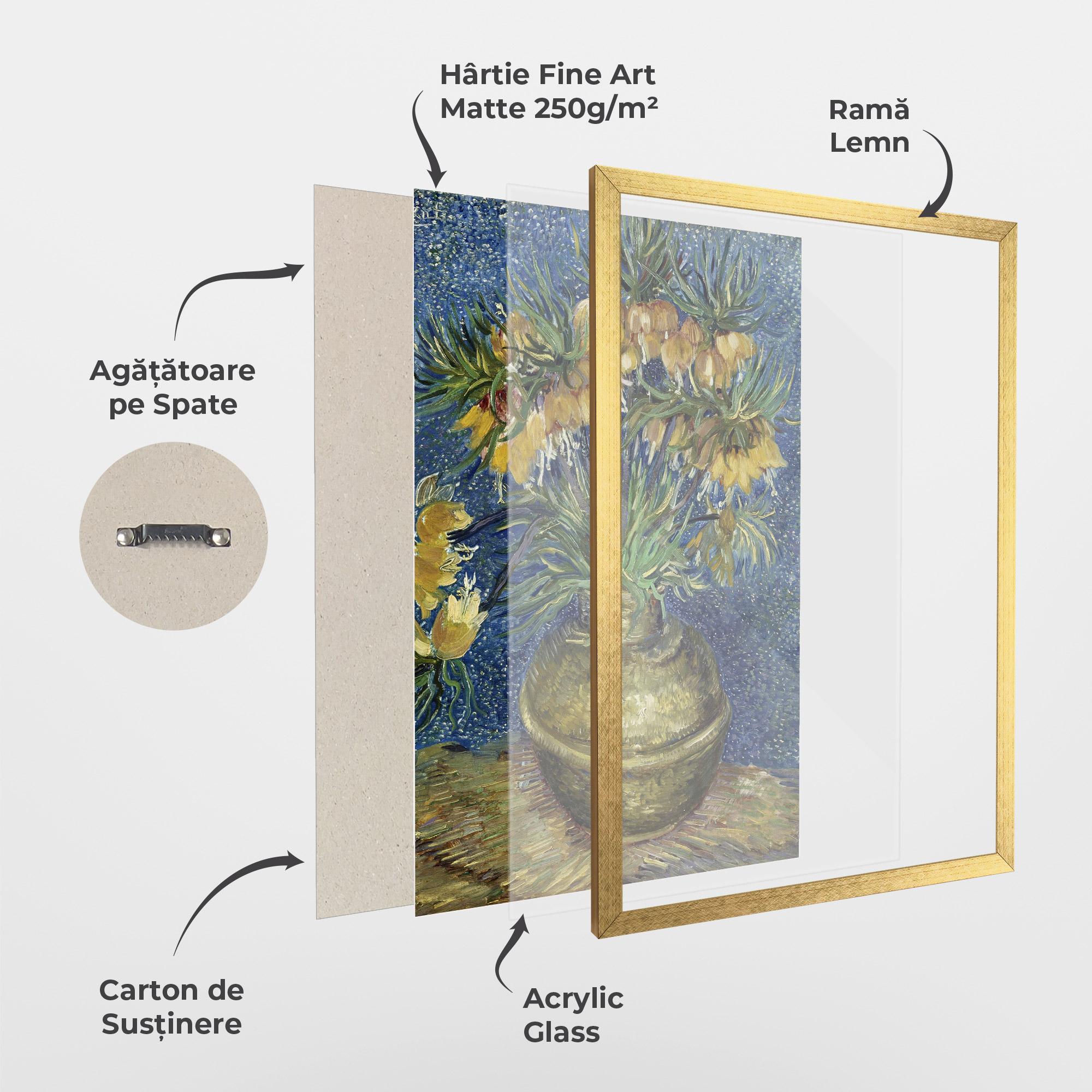 Poster Înrămat Imperial Fritillaries Art mockup 1