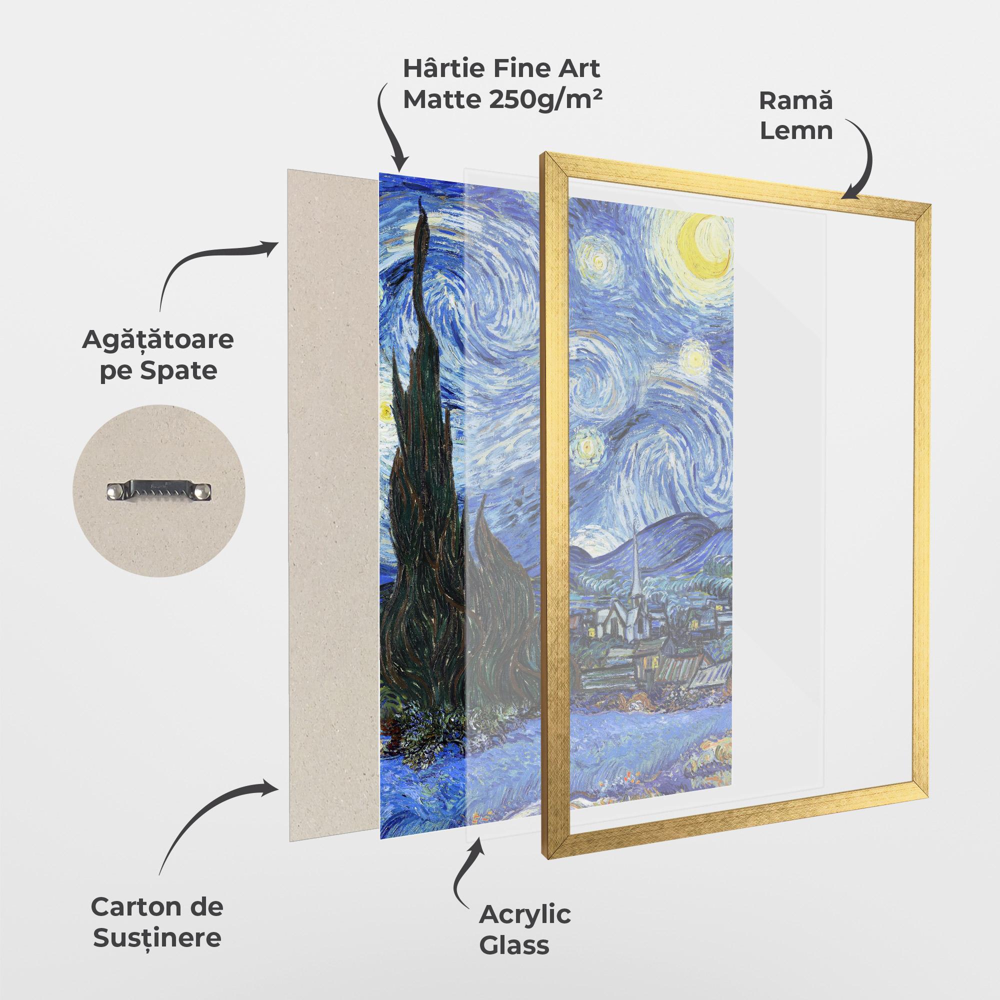 Poster Înrămat Starry Night Art mockup 1