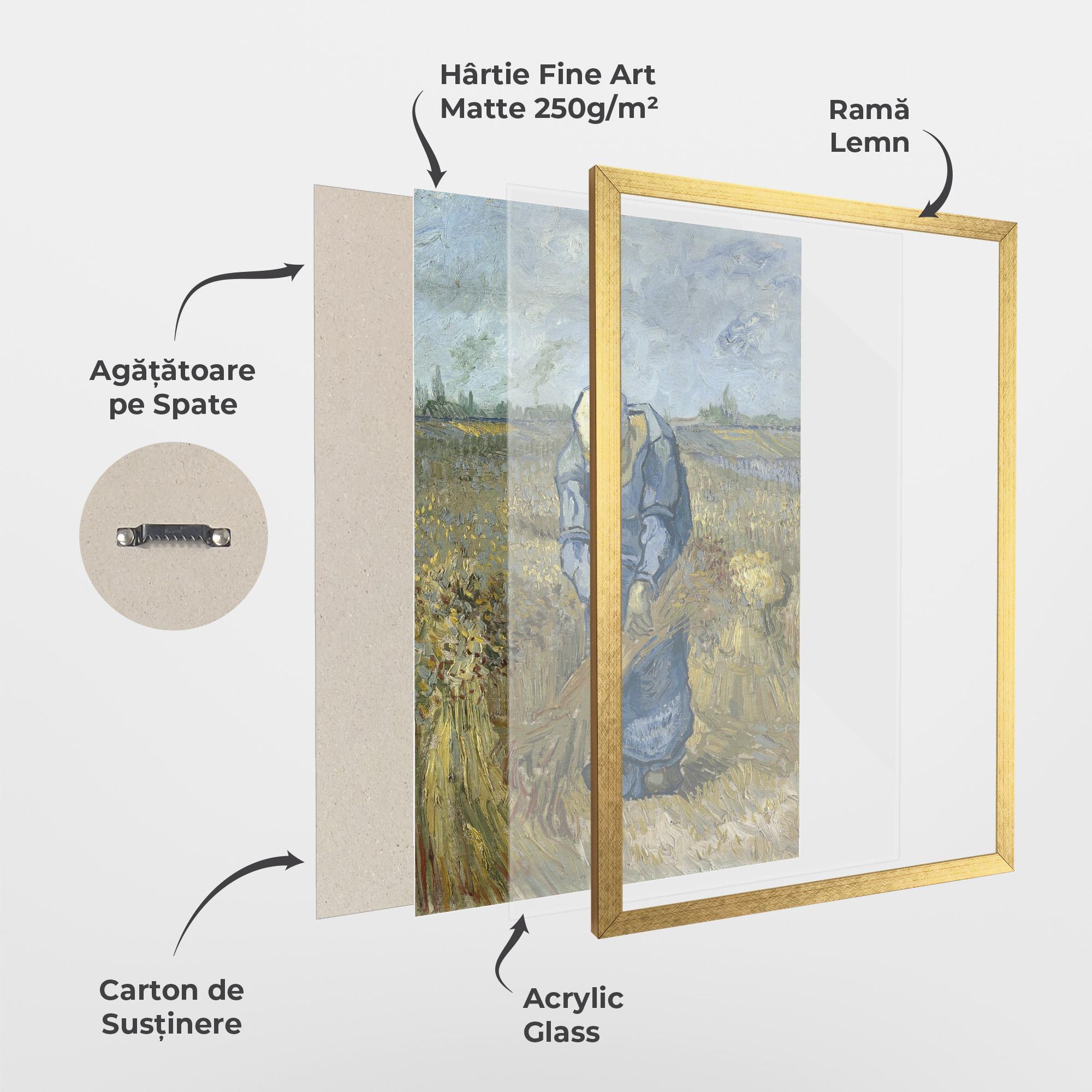 Poster Înrămat Woman Sheaves mockup 1