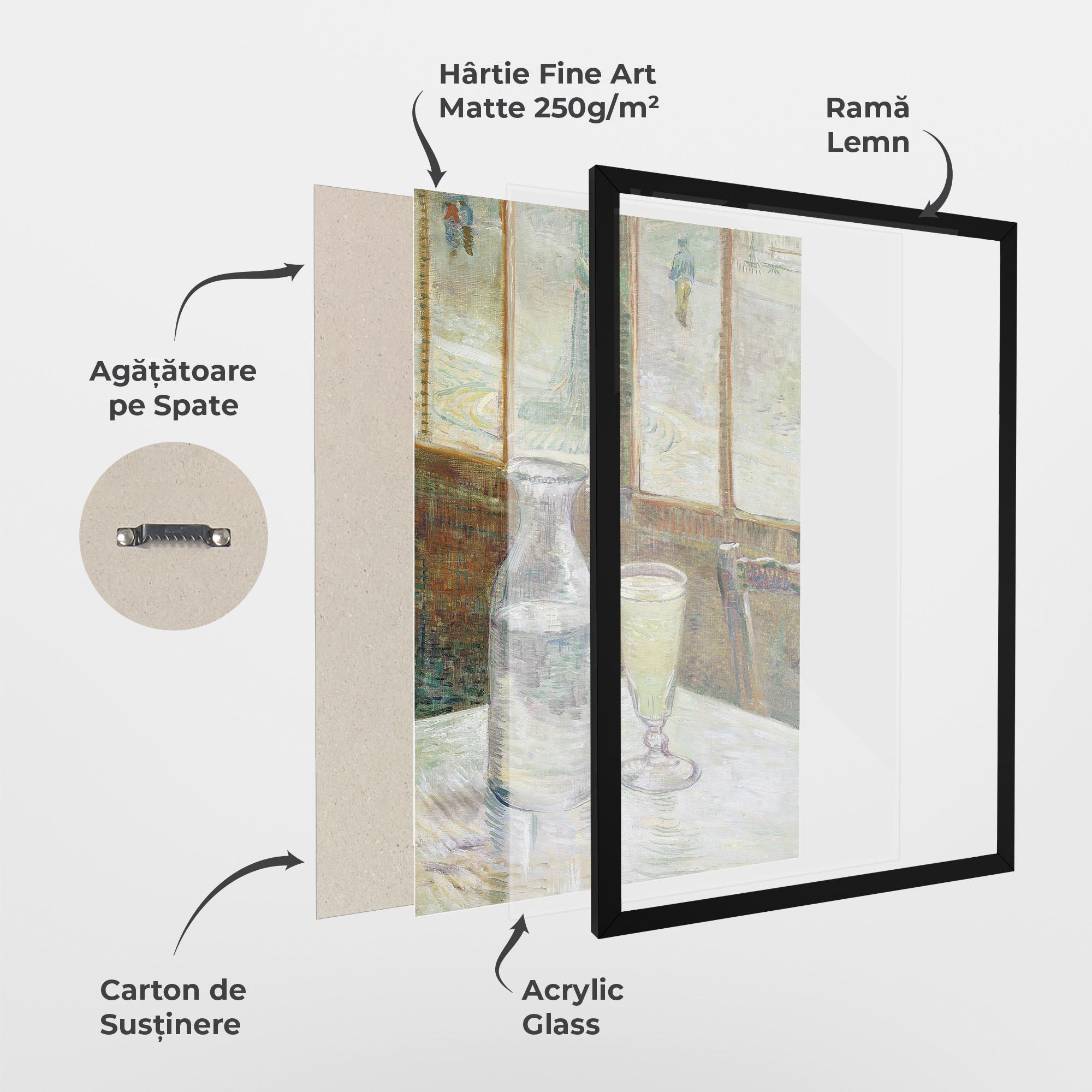 Poster Înrămat Cafetafel Met Absint mockup 1