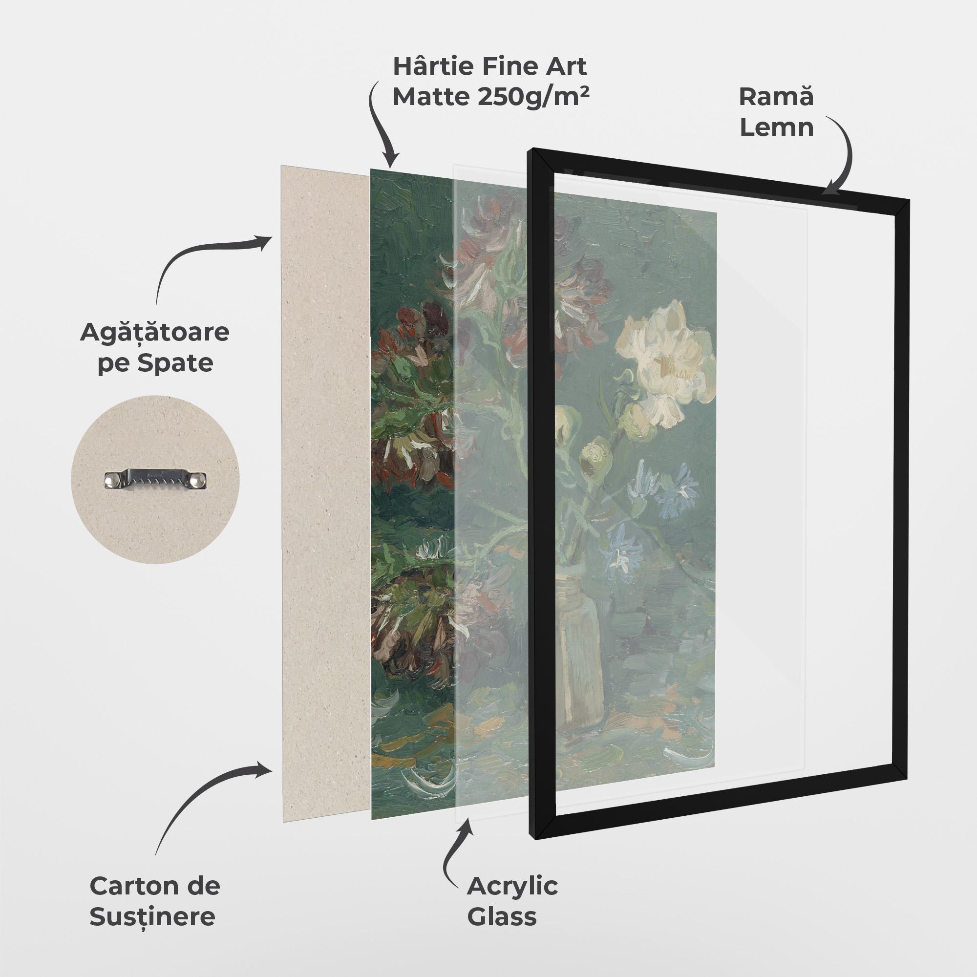 Poster Înrămat Flesje Met Pioenrozen mockup 1