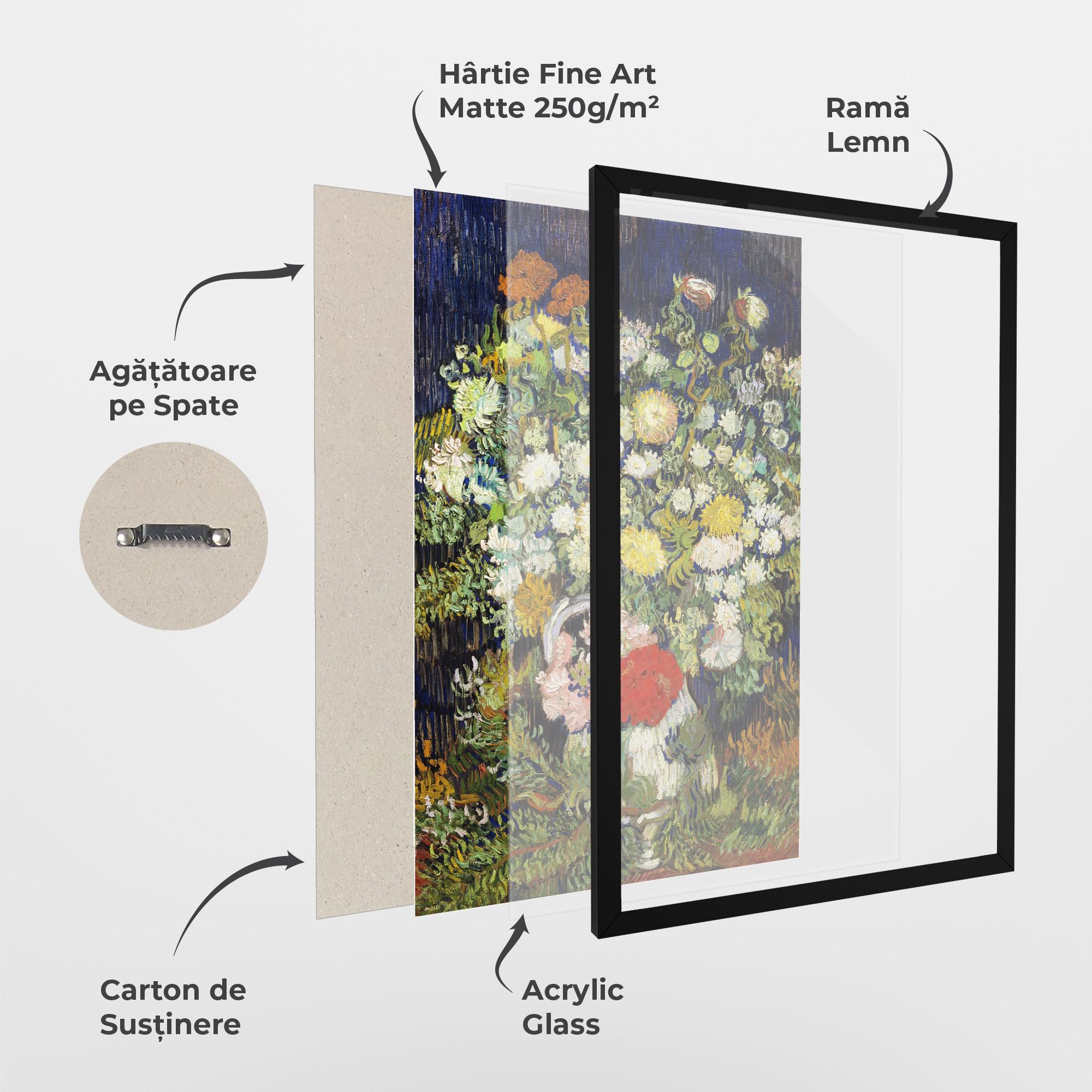 Poster Înrămat Flowers Van Gogh mockup 1