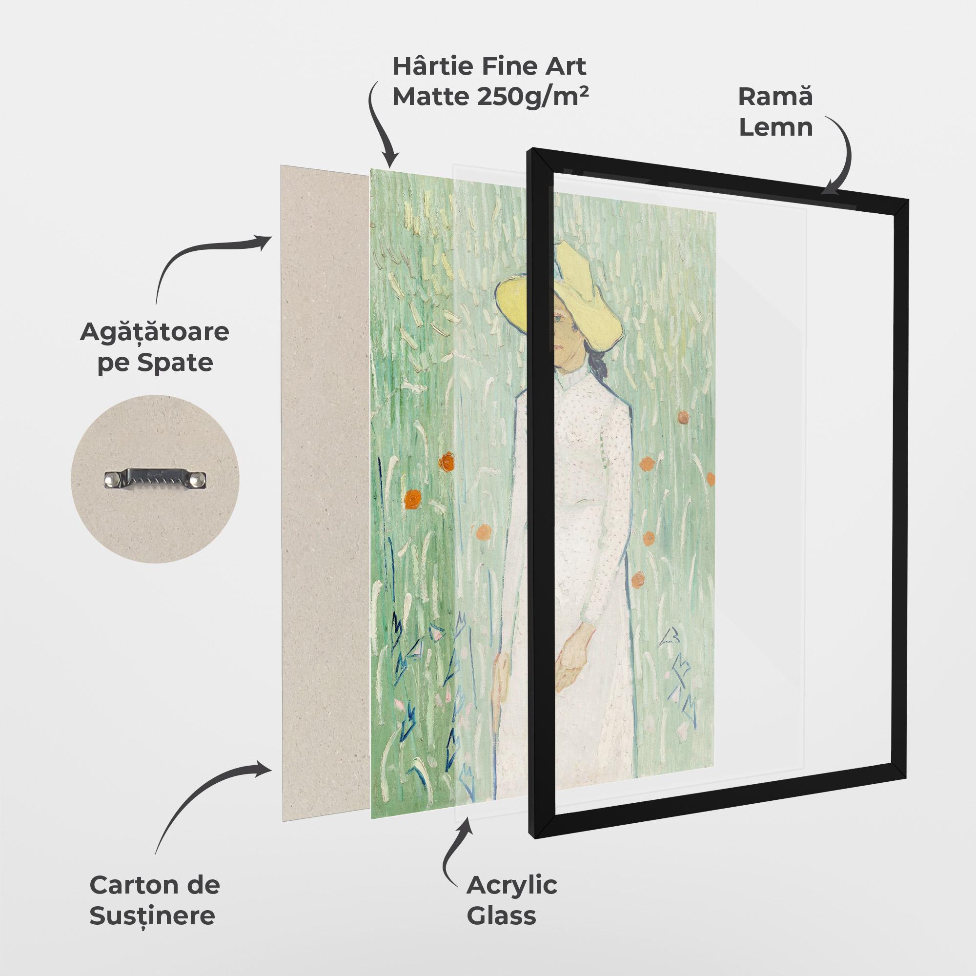 Poster Înrămat Girl In White mockup 1