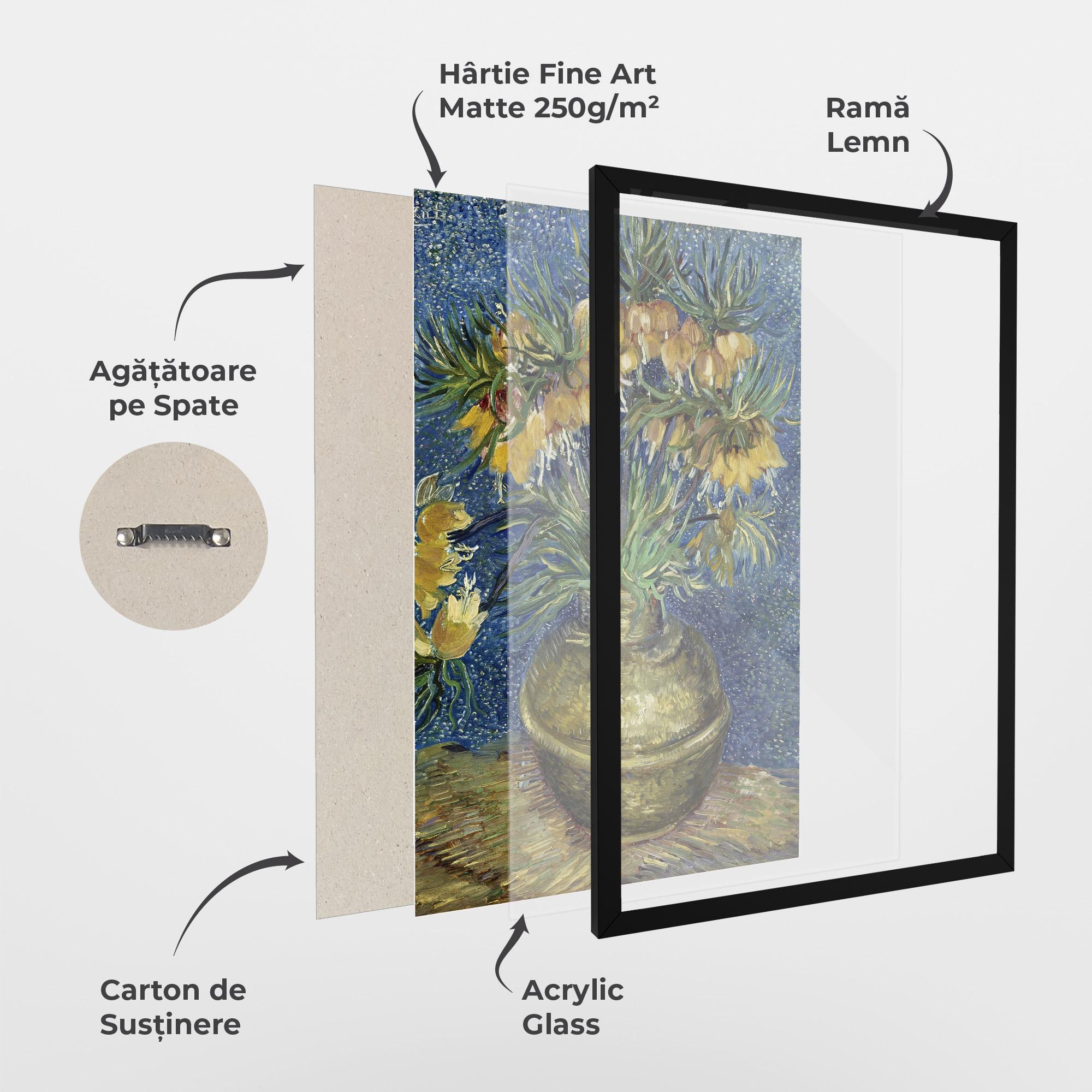 Poster Înrămat Imperial Fritillaries Art mockup 1