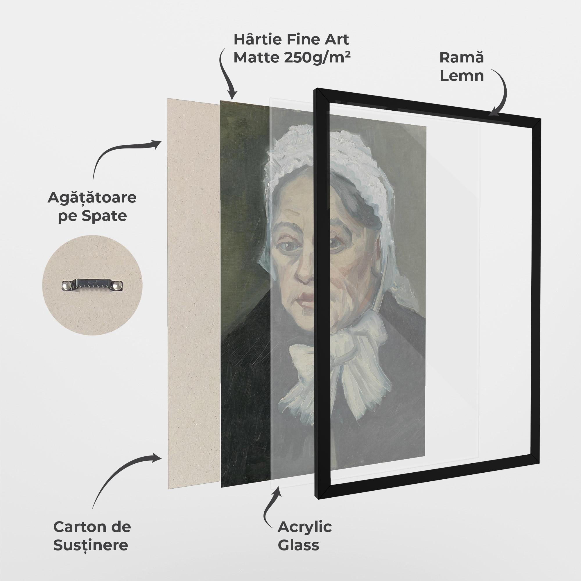 Poster Înrămat Portret Oude Vrouw mockup 1