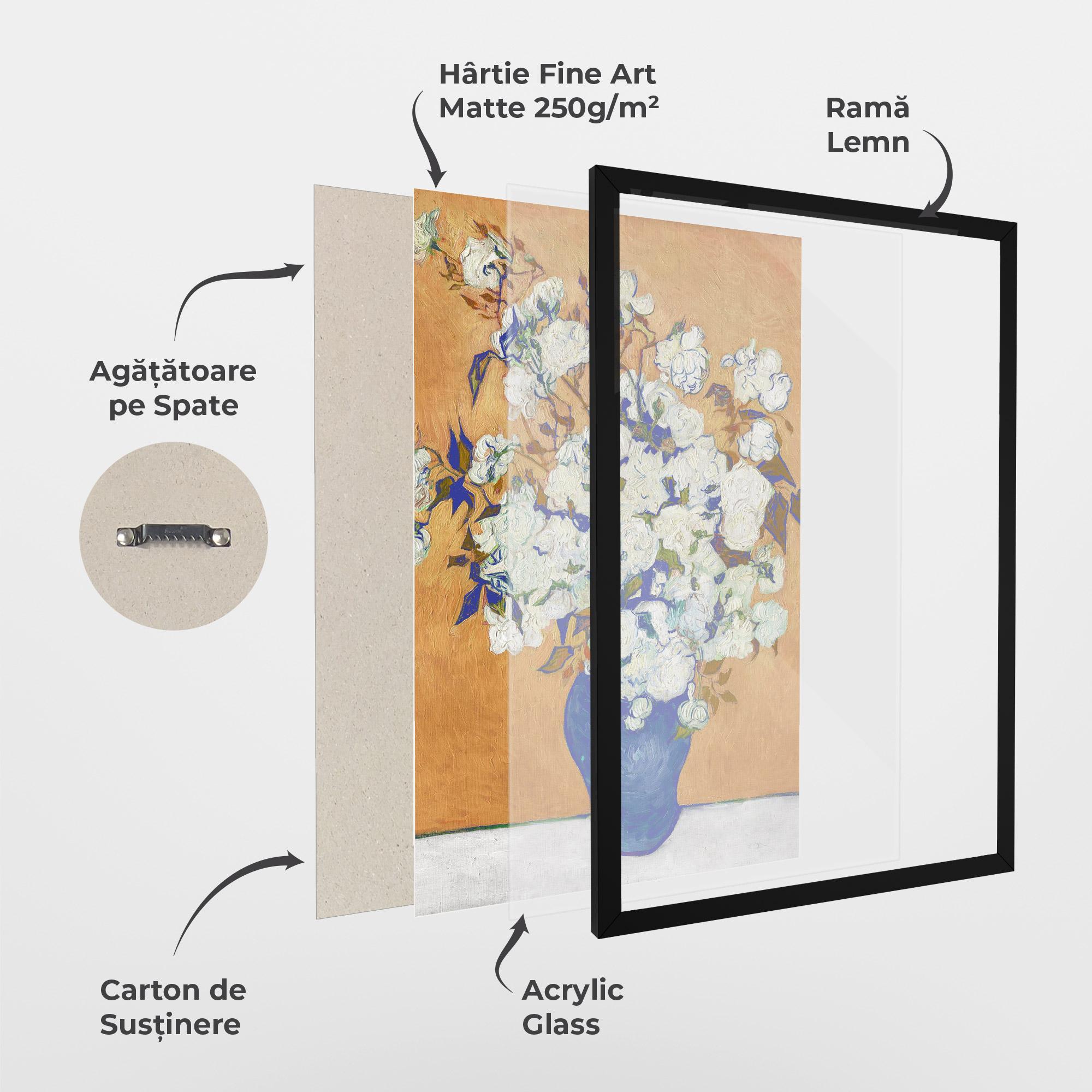 Poster Înrămat Roses Vintage Art mockup 1