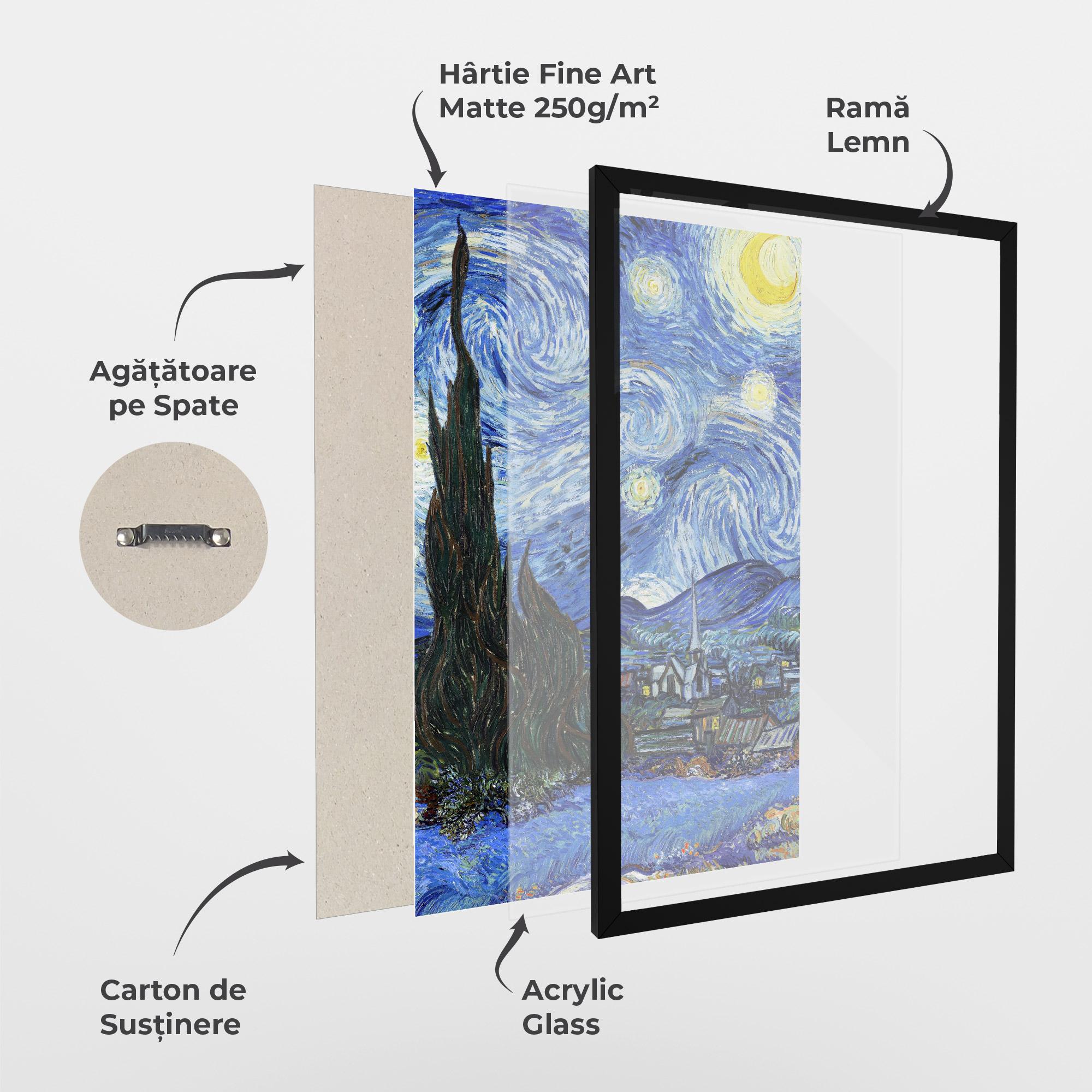 Poster Înrămat Starry Night Art mockup 1