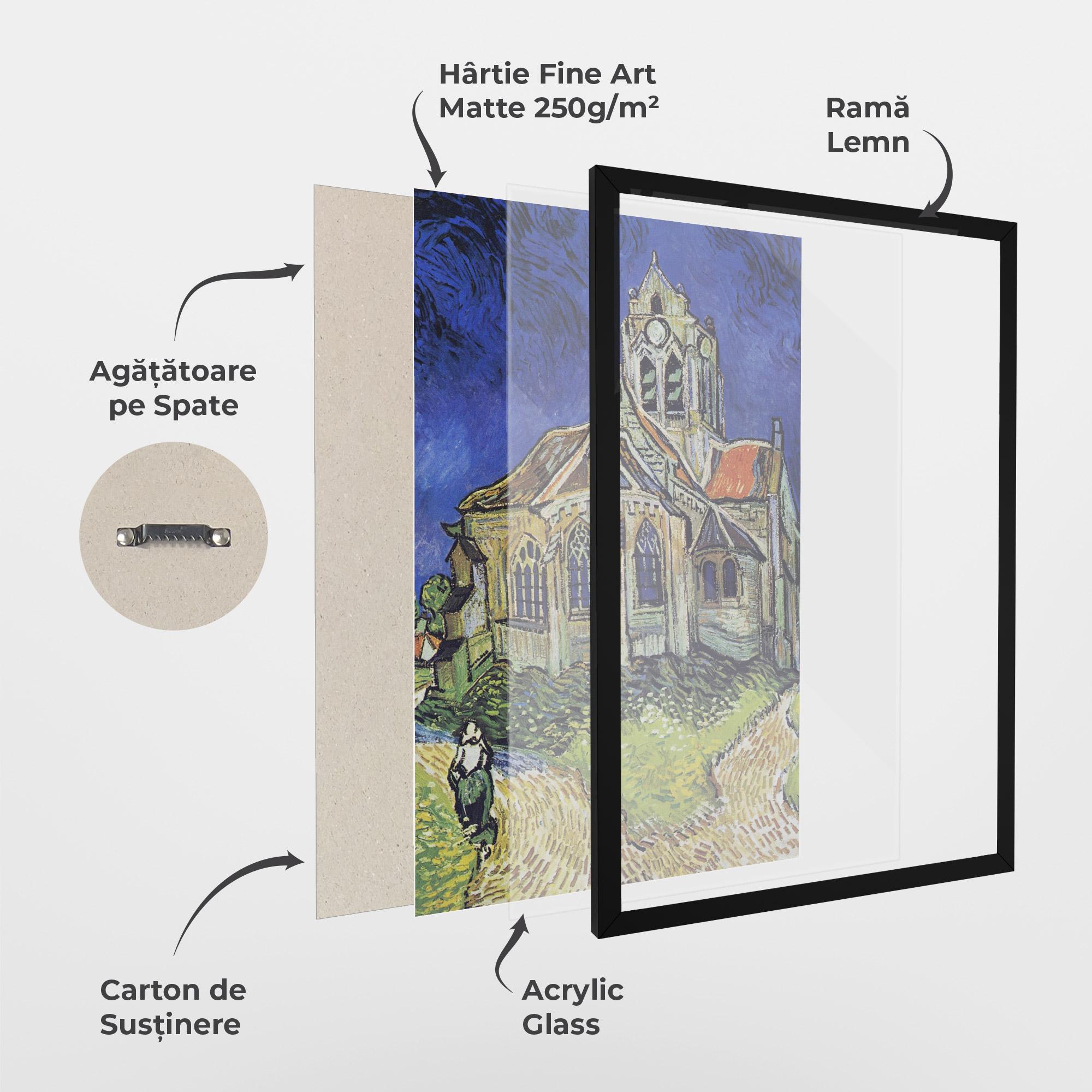 Poster Înrămat The Church At Auvers mockup 1