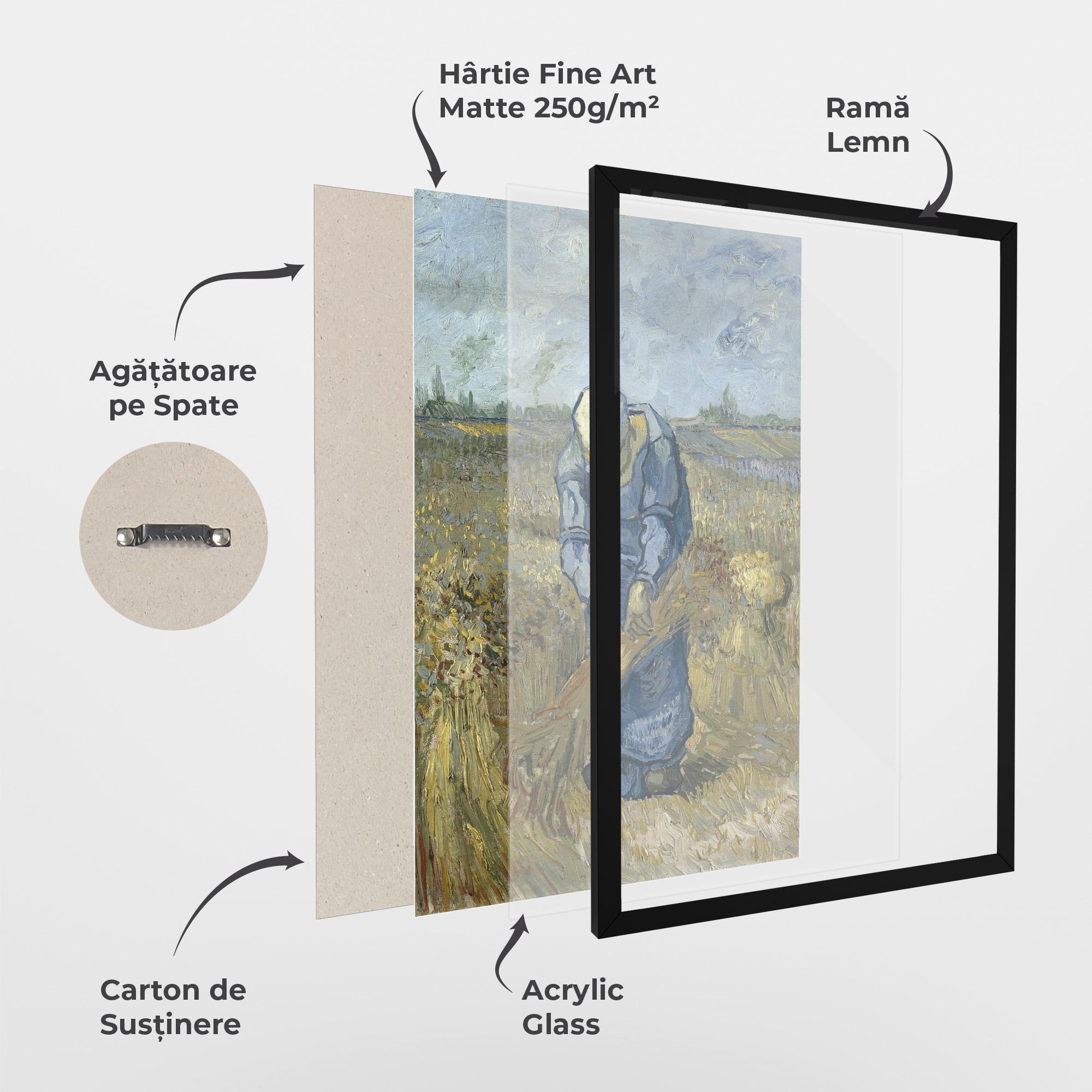 Poster Înrămat Woman Sheaves mockup 1