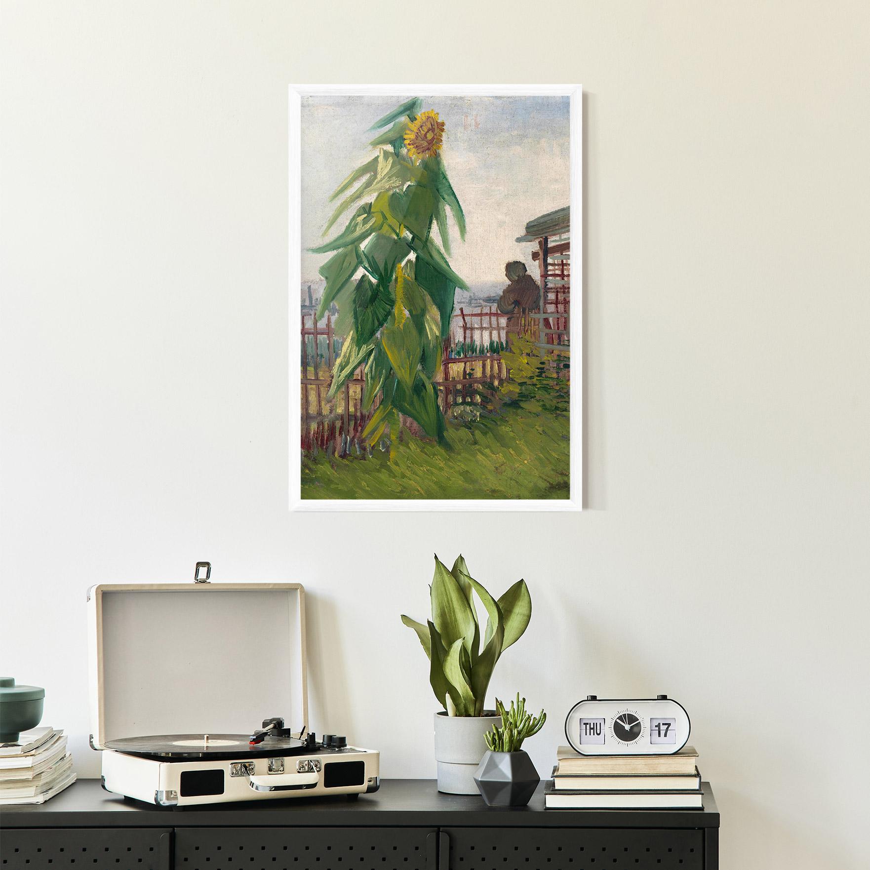 Poster Înrămat Allotment With Sunflower mockup 2