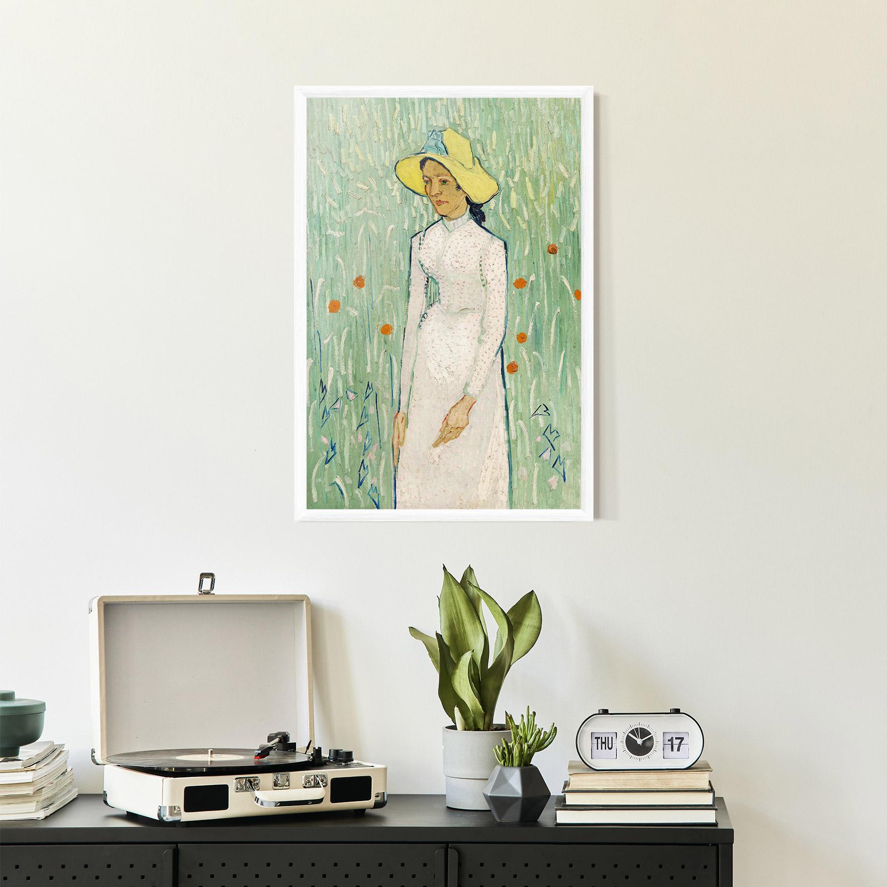 Poster Înrămat Girl In White mockup 2