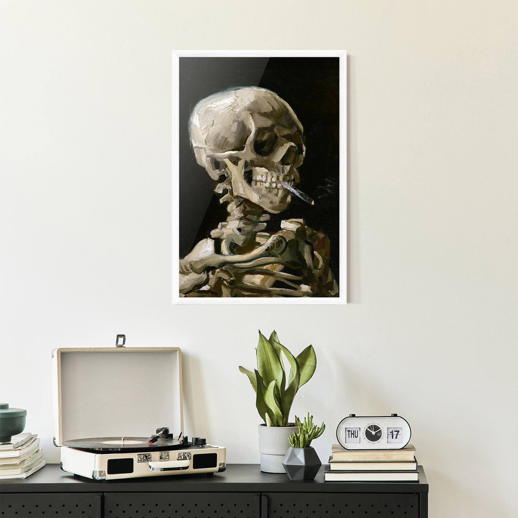 Poster Înrămat Skeleton Cigarette mockup 2