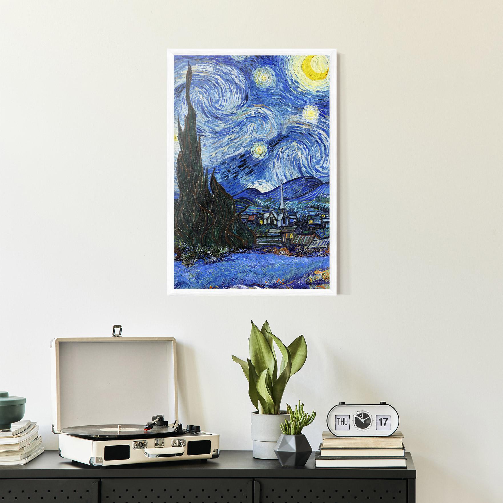 Poster Înrămat Starry Night Art mockup 2