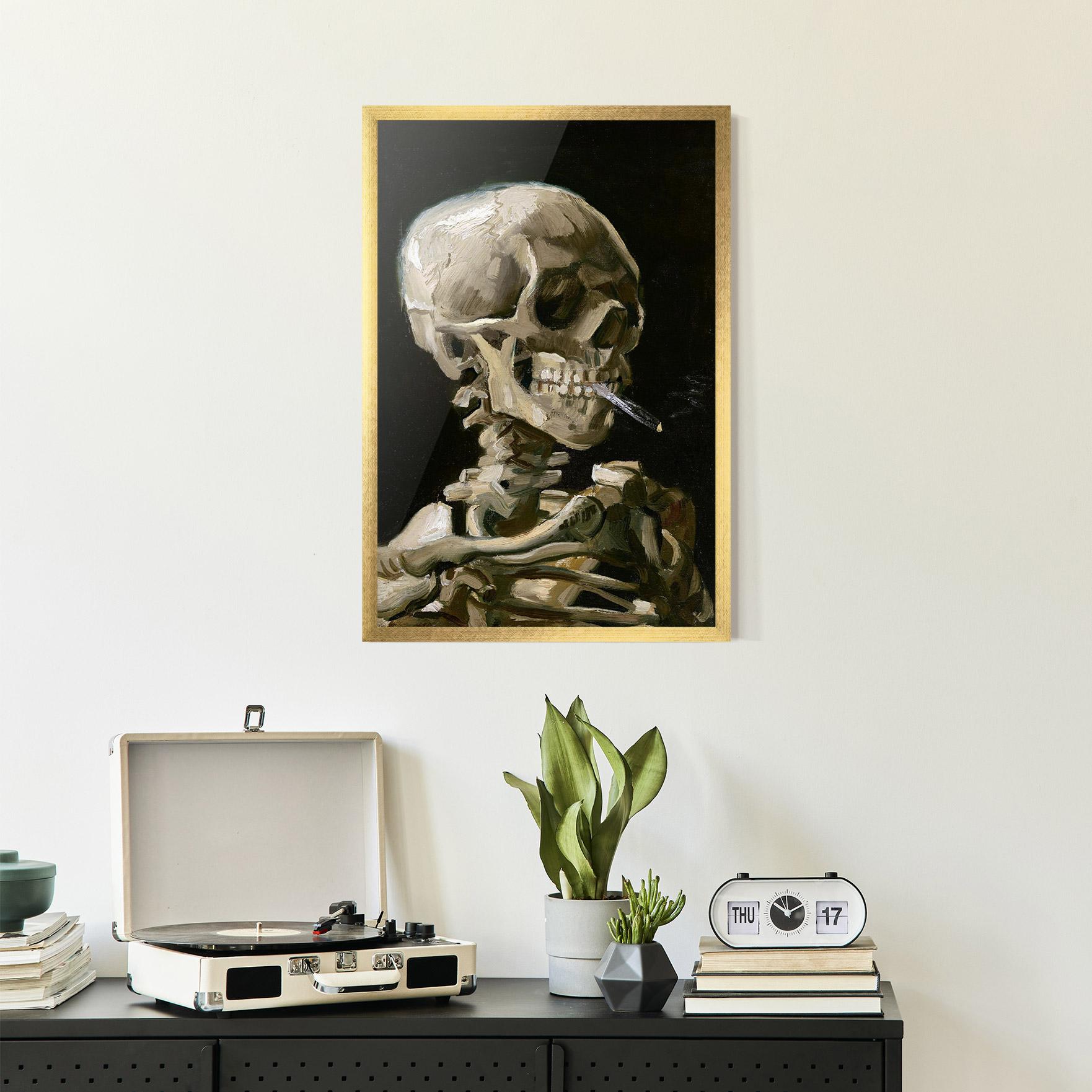 Poster Înrămat Skeleton Cigarette mockup 2