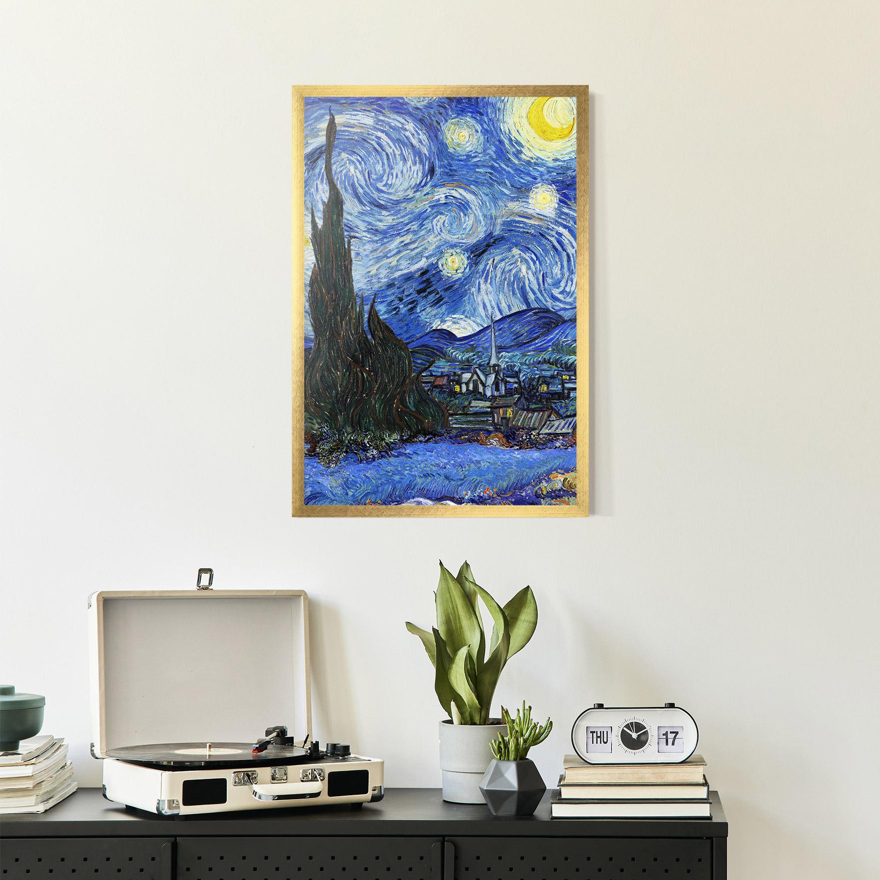 Poster Înrămat Starry Night Art mockup 2