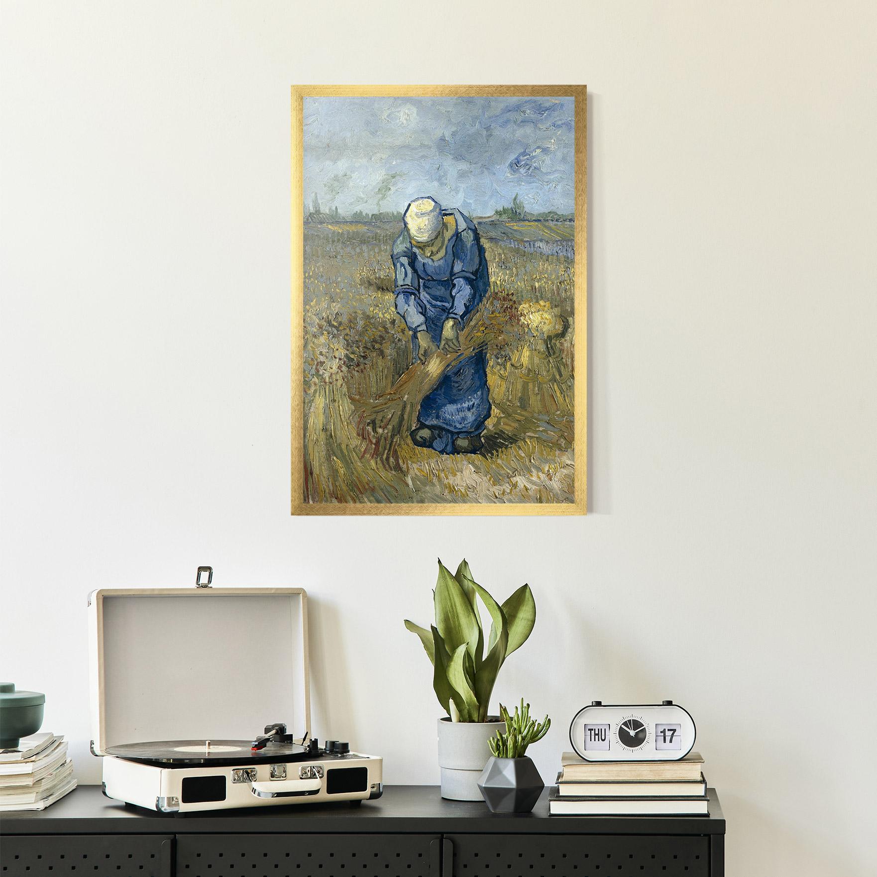 Poster Înrămat Woman Sheaves mockup 2