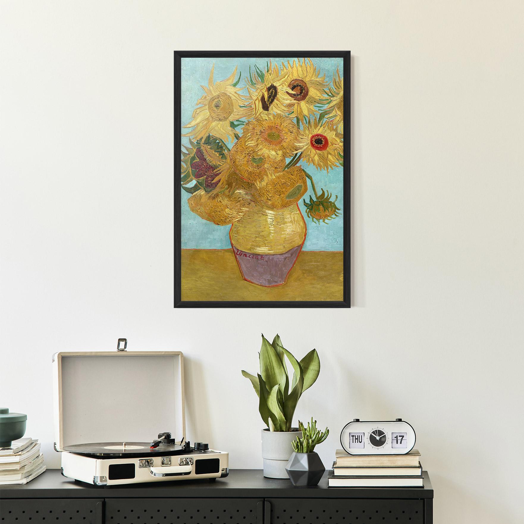 Poster Înrămat Twelve Sunflowers mockup 2