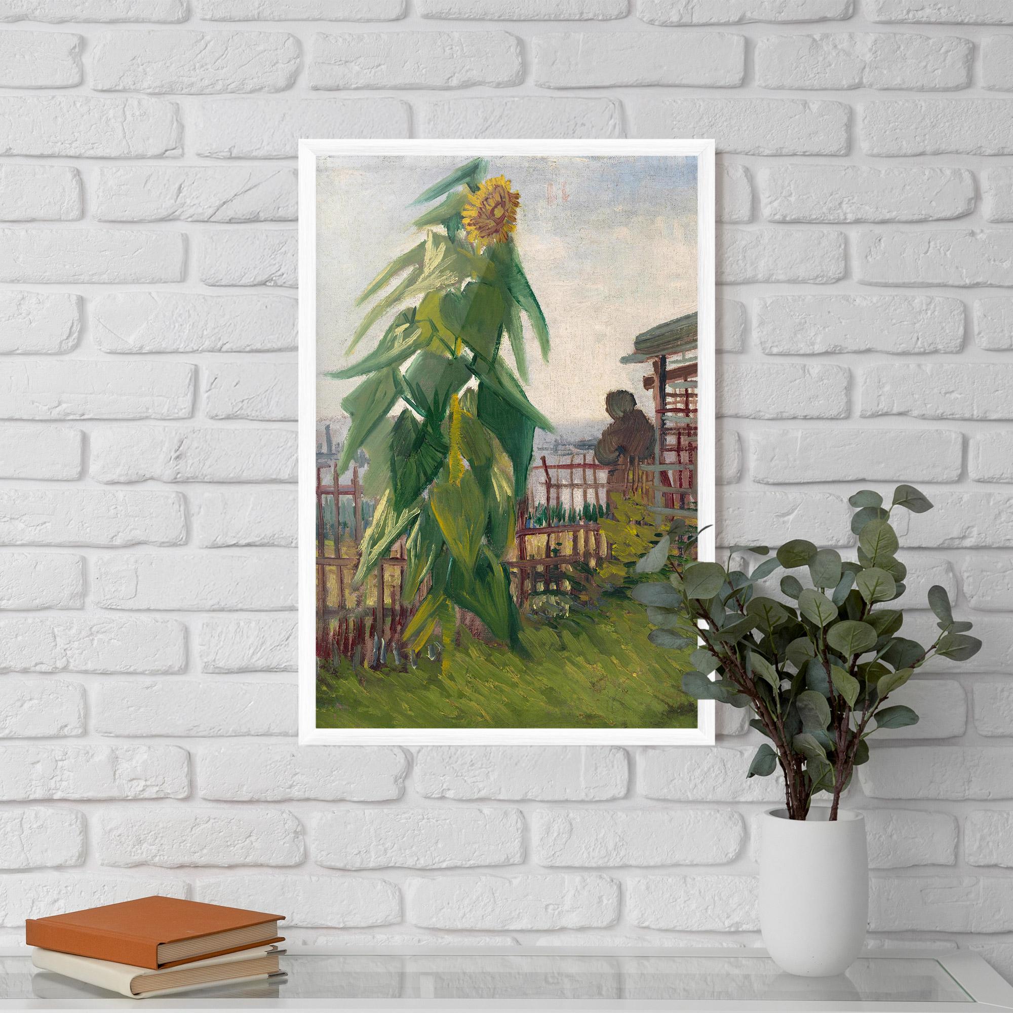 Poster Înrămat Allotment With Sunflower mockup 5