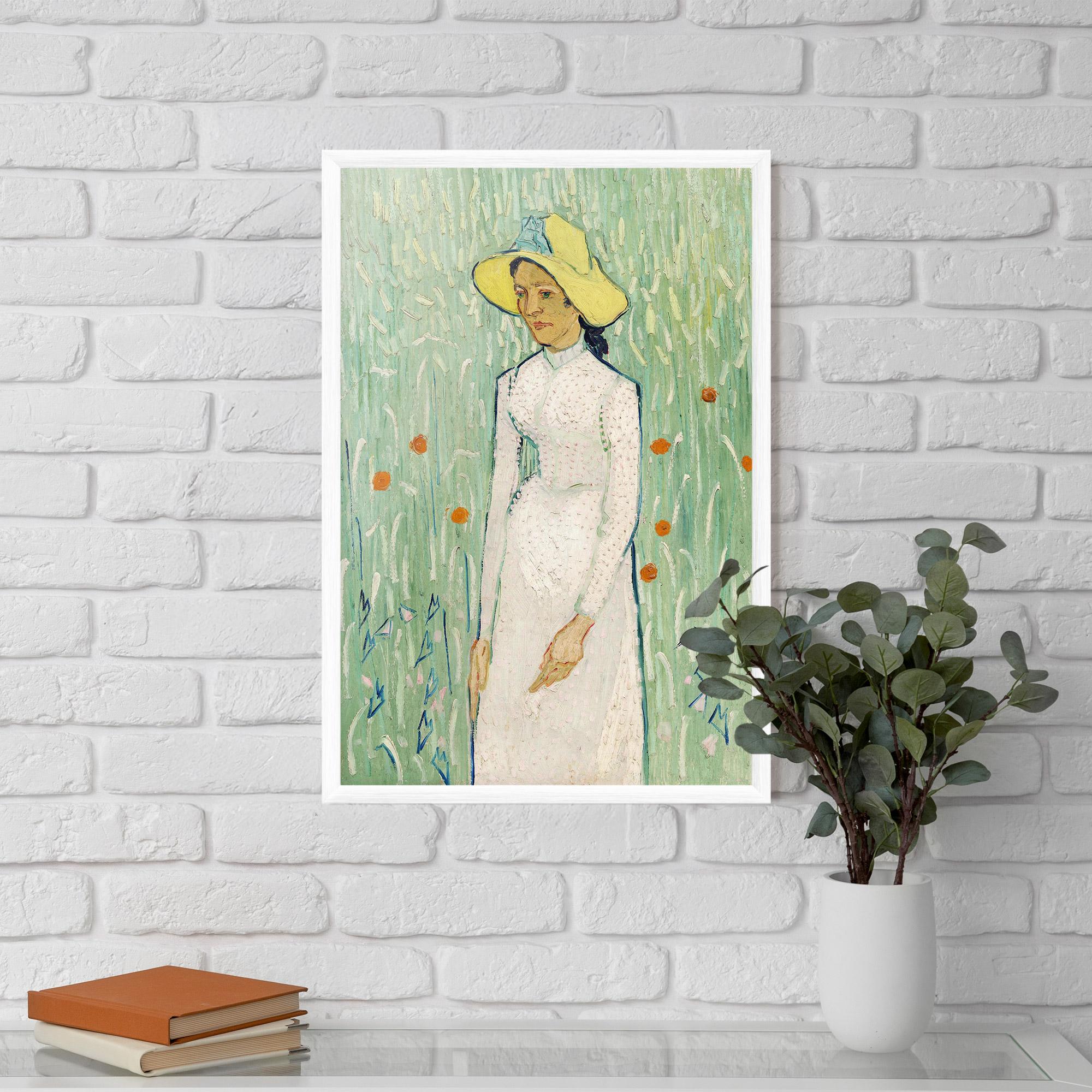 Poster Înrămat Girl In White mockup 5