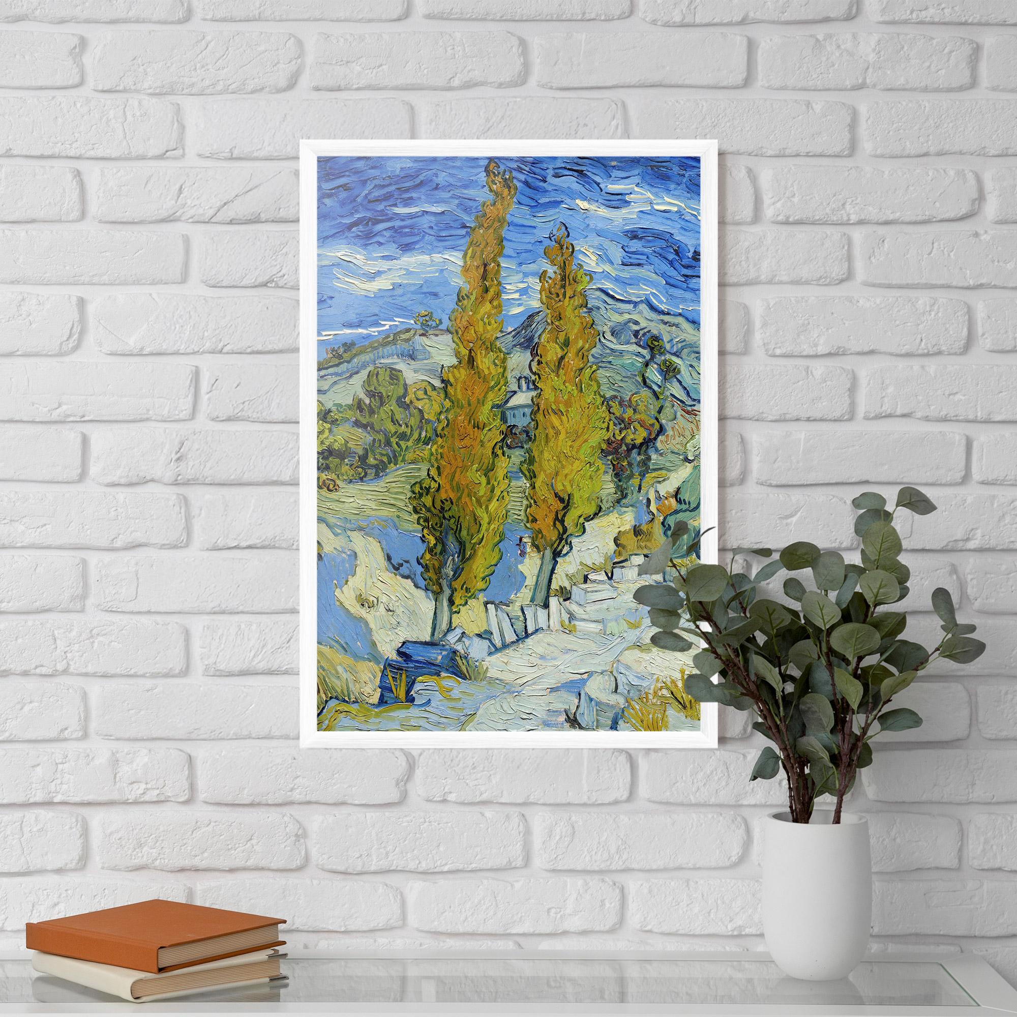 Poster Înrămat Poplars At Saint Remy mockup 5