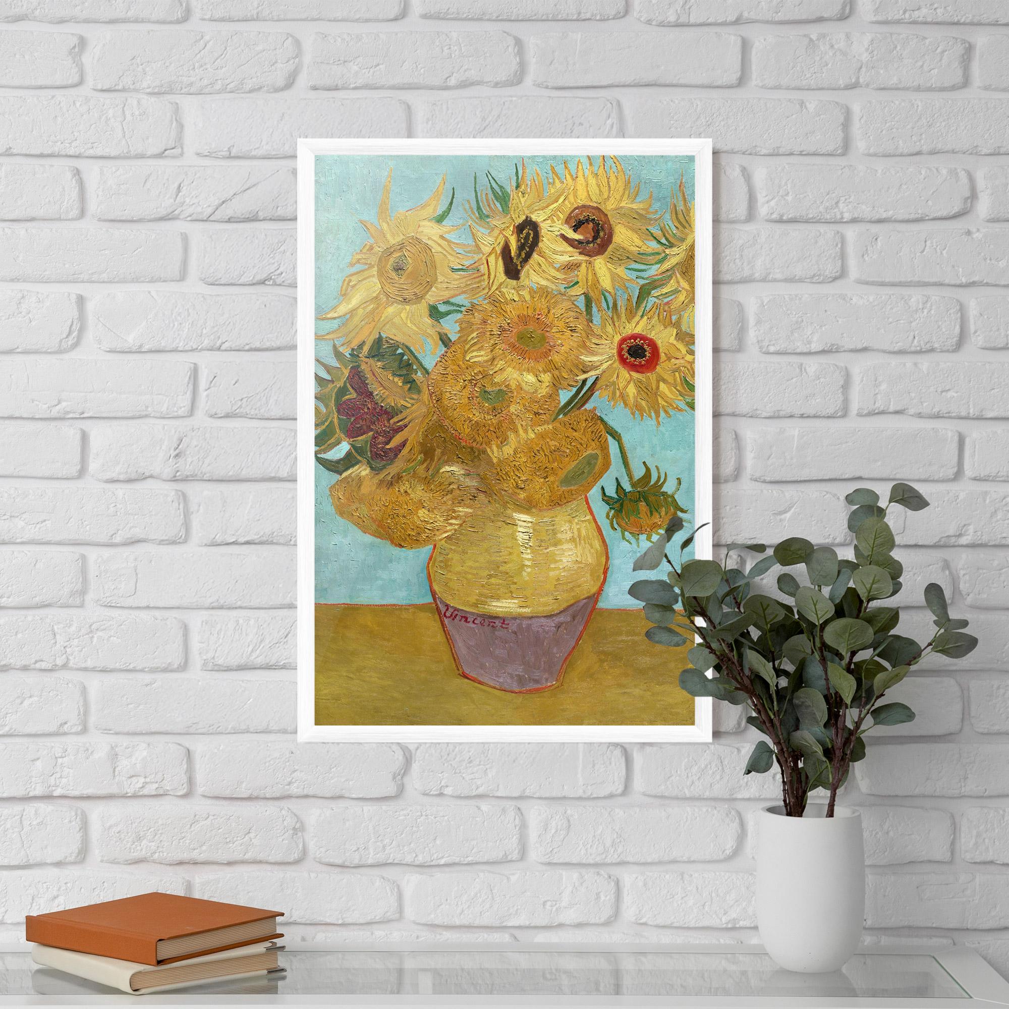 Poster Înrămat Twelve Sunflowers mockup 5