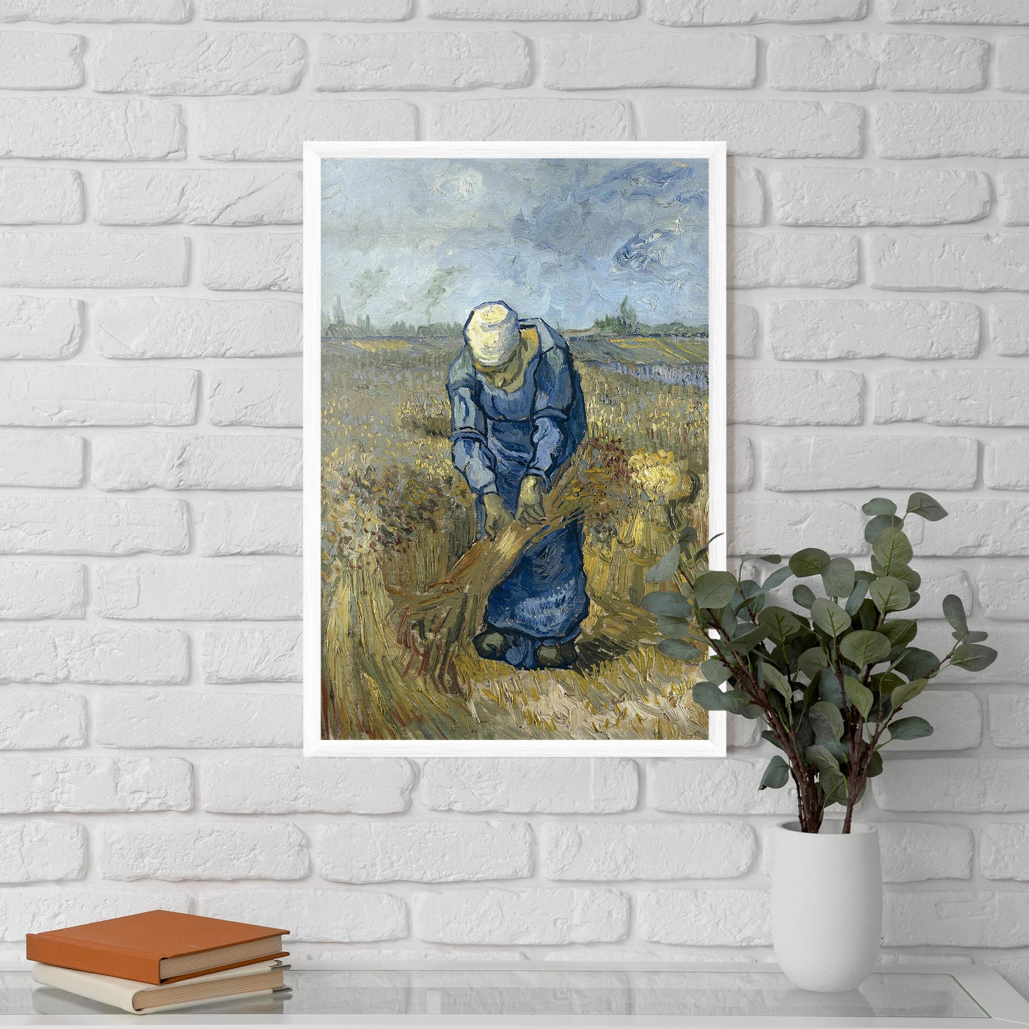 Poster Înrămat Woman Sheaves mockup 5