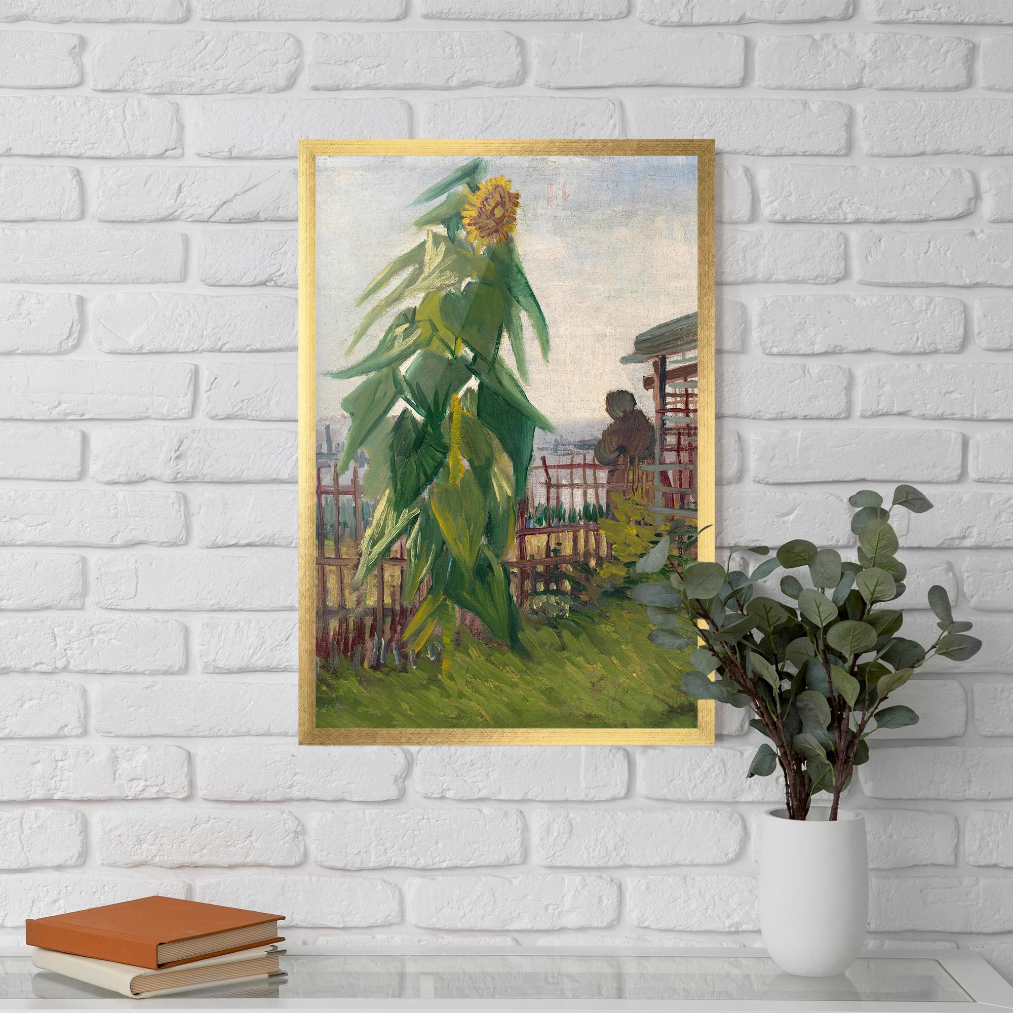 Poster Înrămat Allotment With Sunflower mockup 5