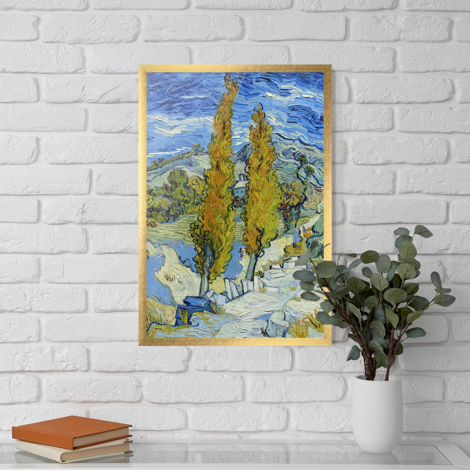 Poster Înrămat Poplars At Saint Remy mockup 5